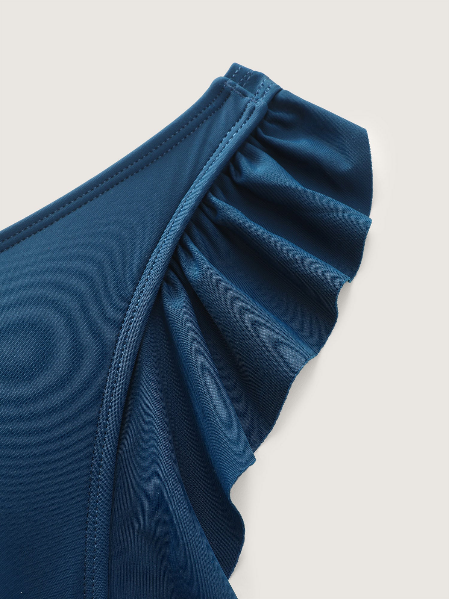 Ruffled Hem Flutter Sleeve Drawstring Swim Dress - Image 17
