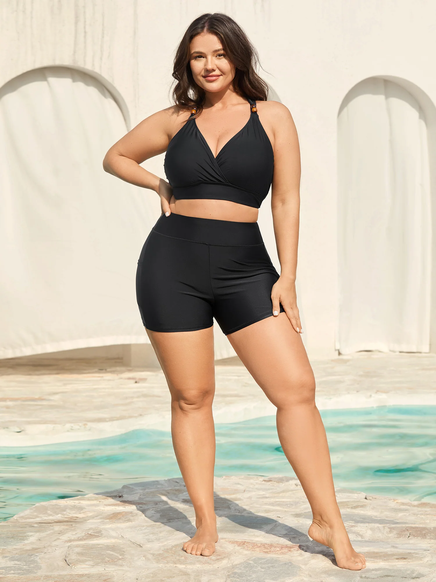Sculpting Pockets Solid Swim Bottoms - Image 4