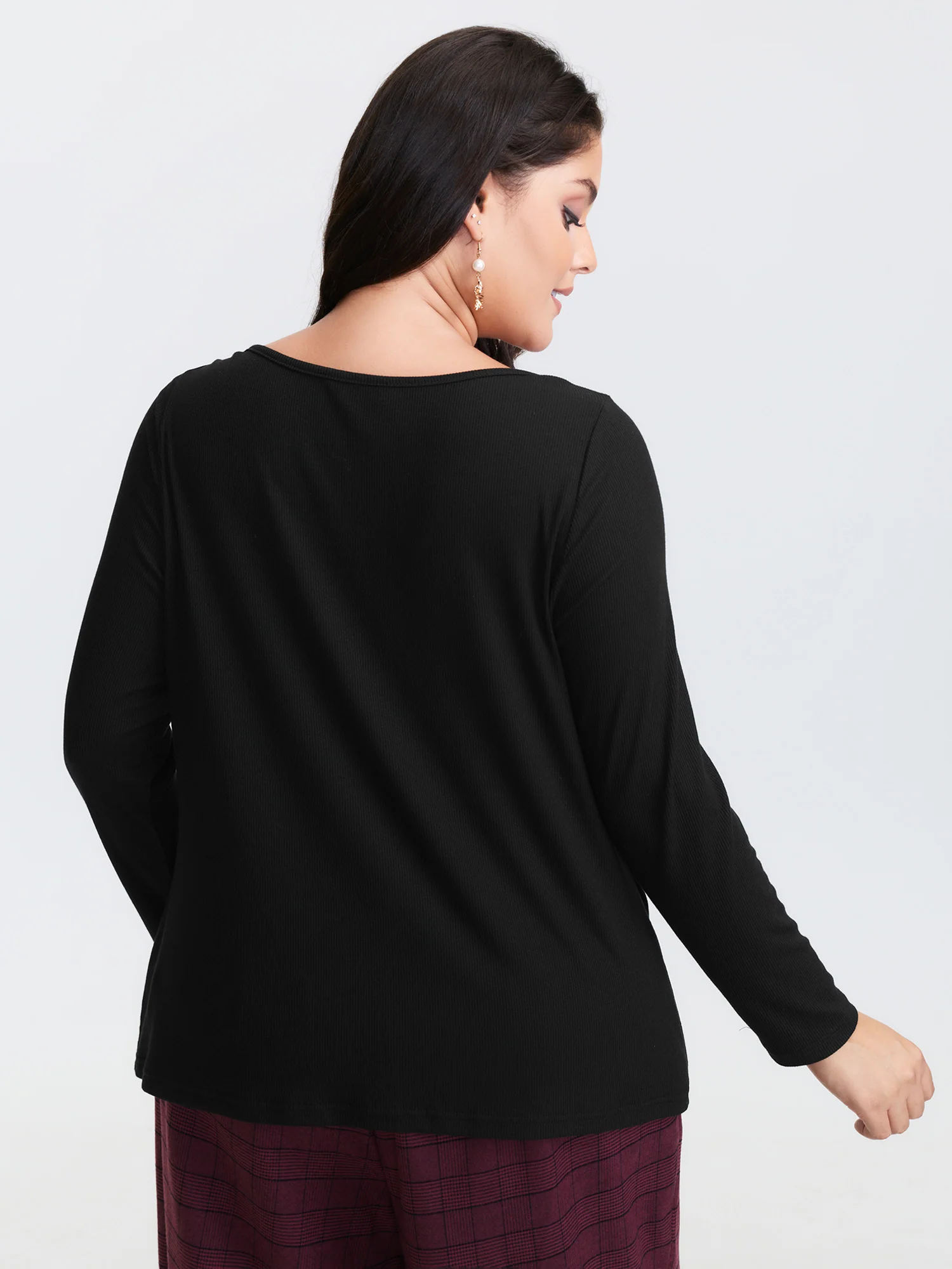 Sheer Lace V-Neckline T-Shirt - Image 6
