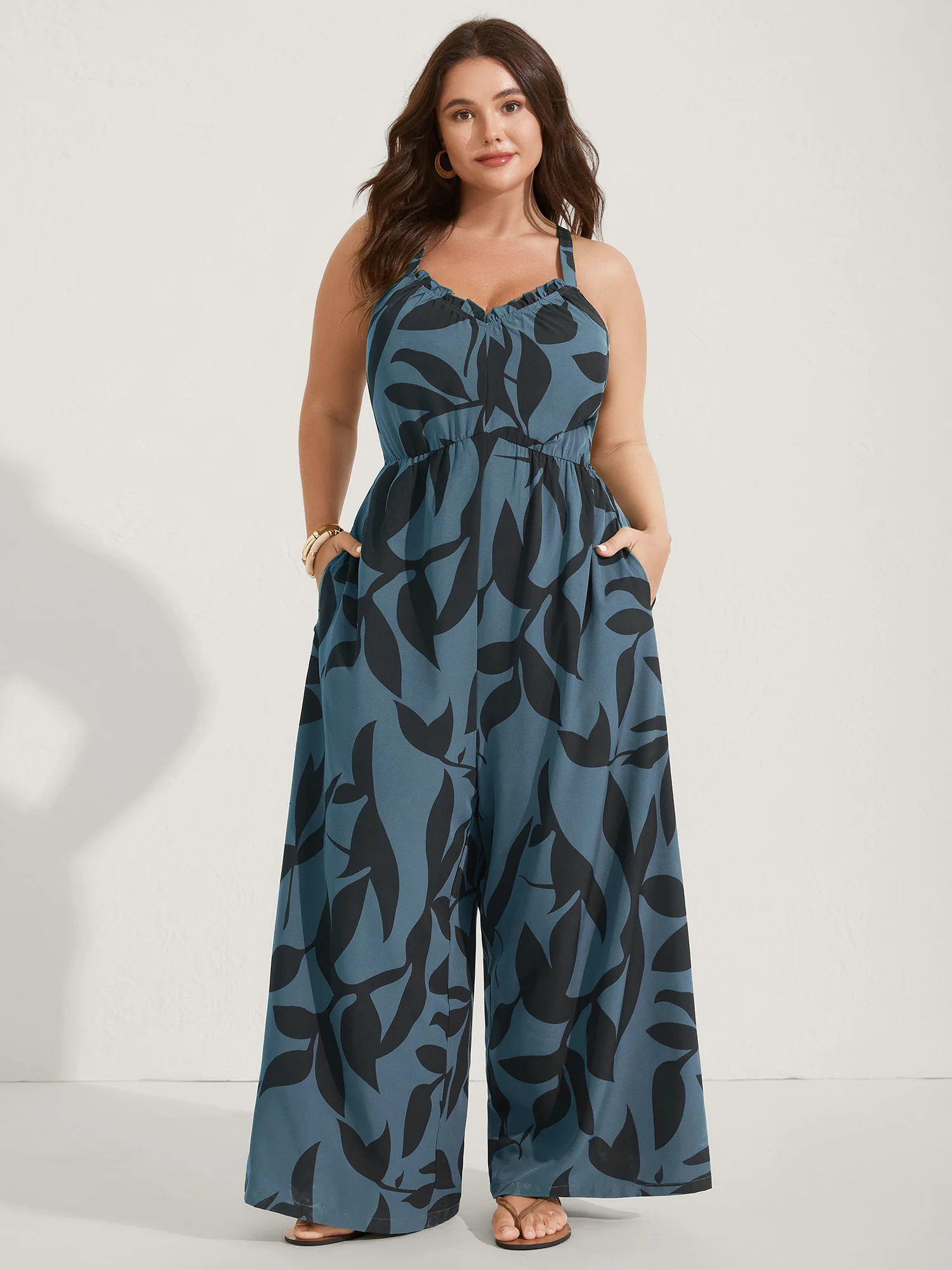 Silhouette Floral Print Sweetheart Jumpsuit - Image 7