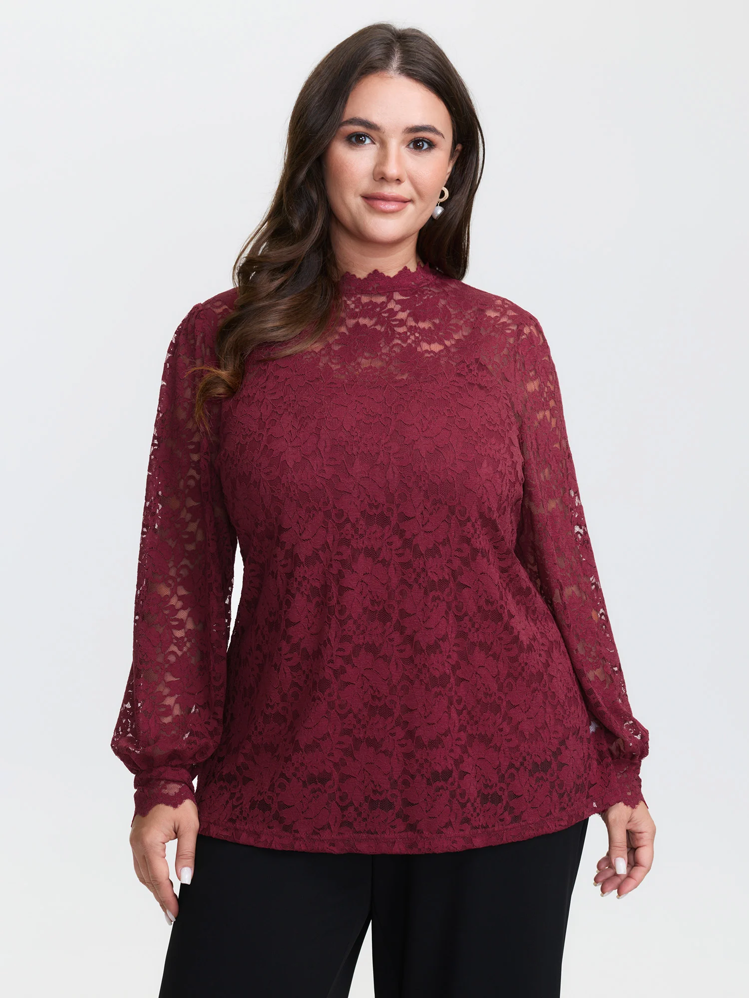 Spice It Up Sheer Lace Blouse