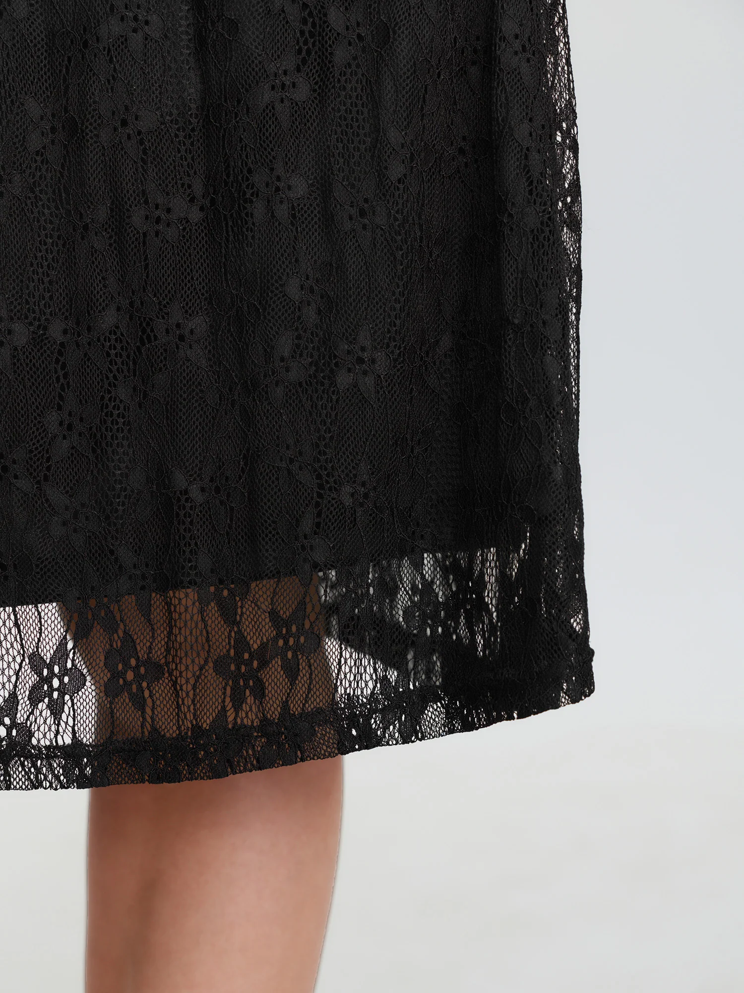 Star Lace Trim Shirred Waist Mini Dress - Image 4