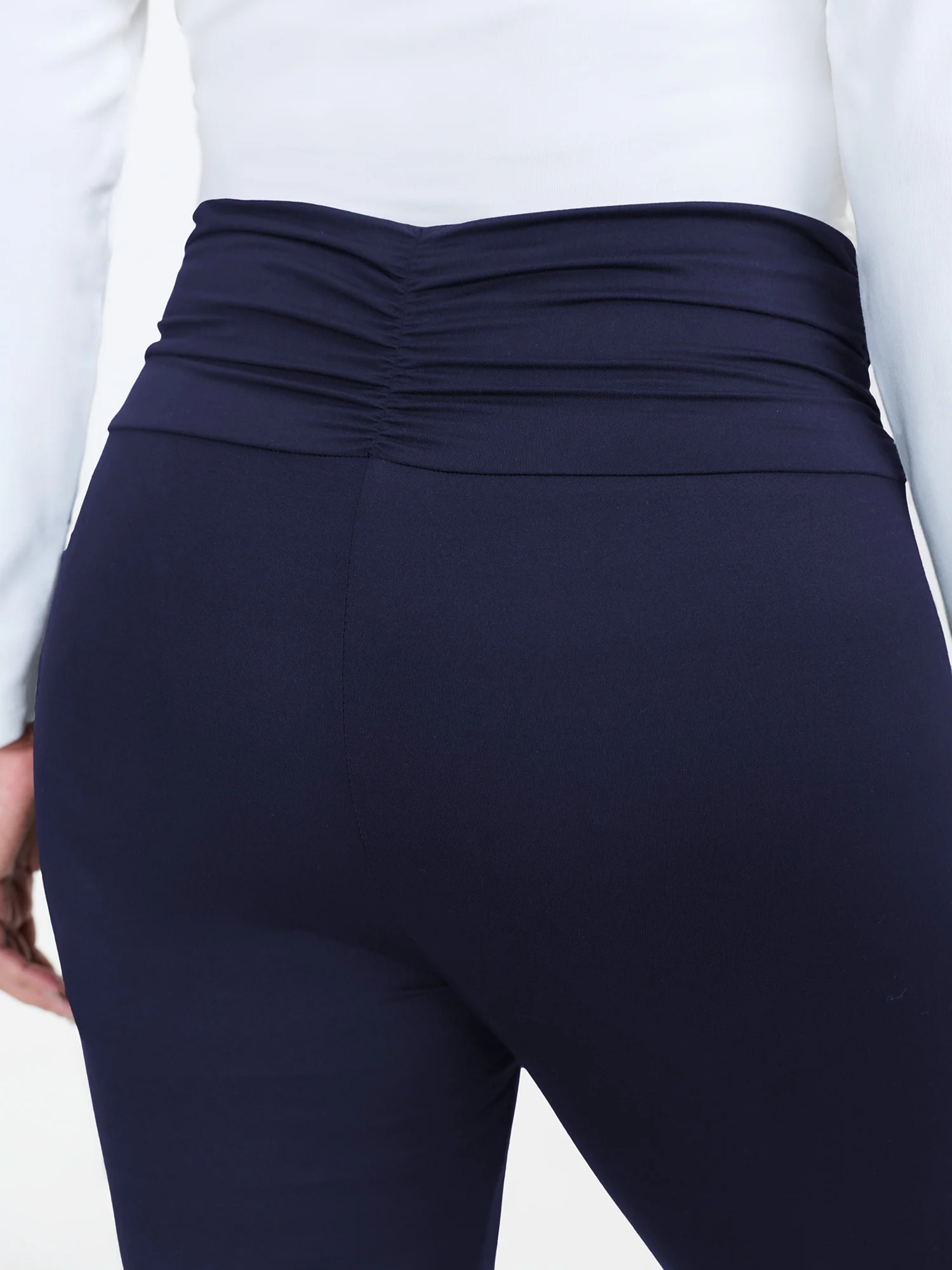 Stretchy Cross Waist Slim Fit Leggings - Image 12