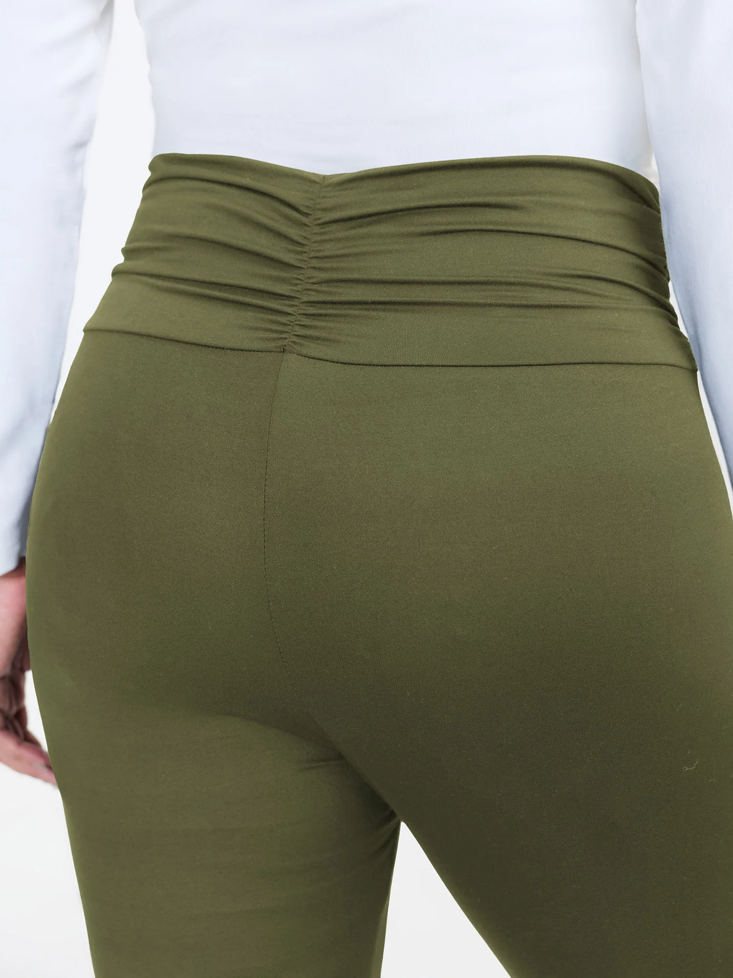 Stretchy Cross Waist Slim Fit Leggings - Image 17