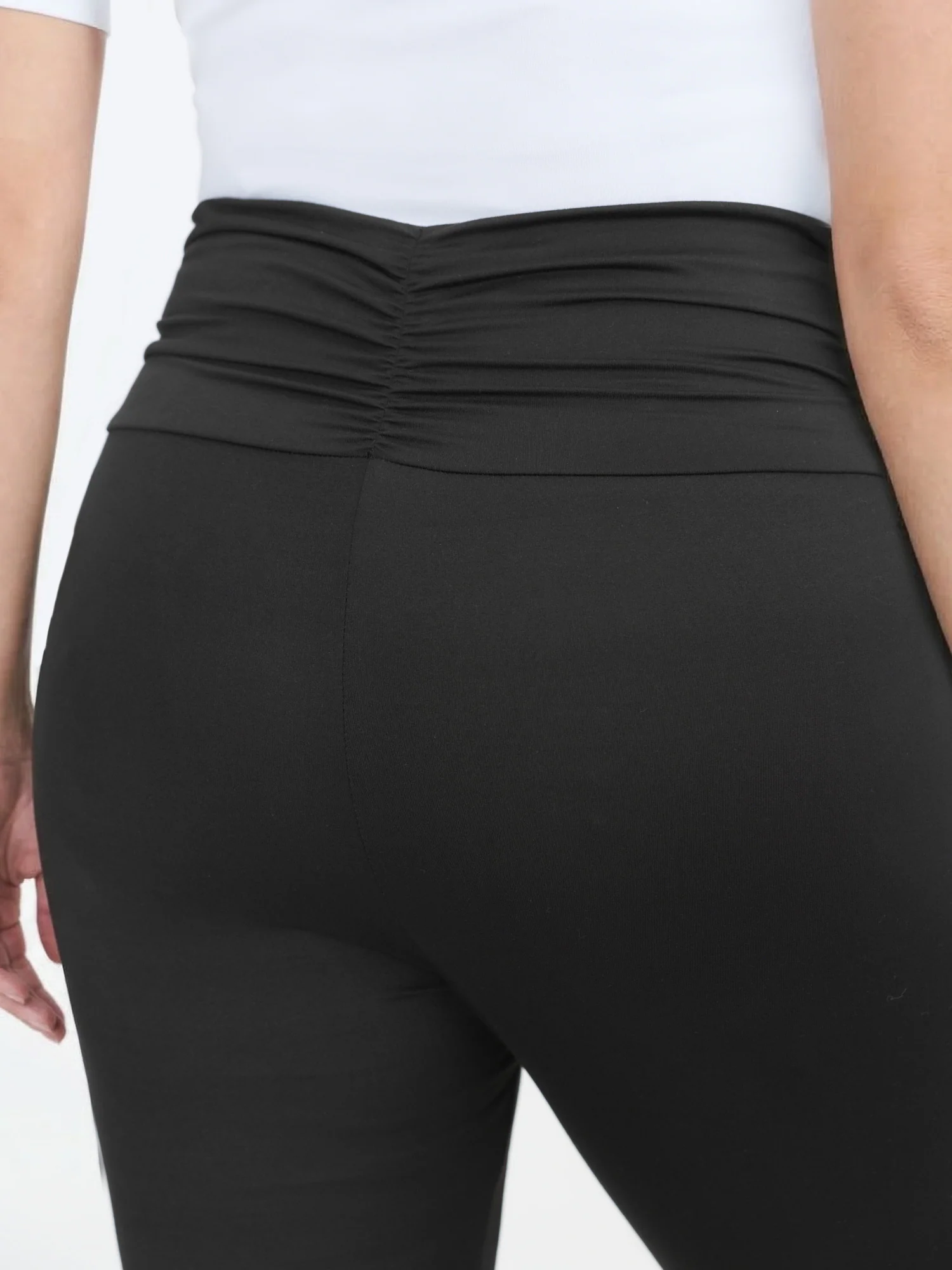 Stretchy Cross Waist Slim Fit Leggings - Image 4