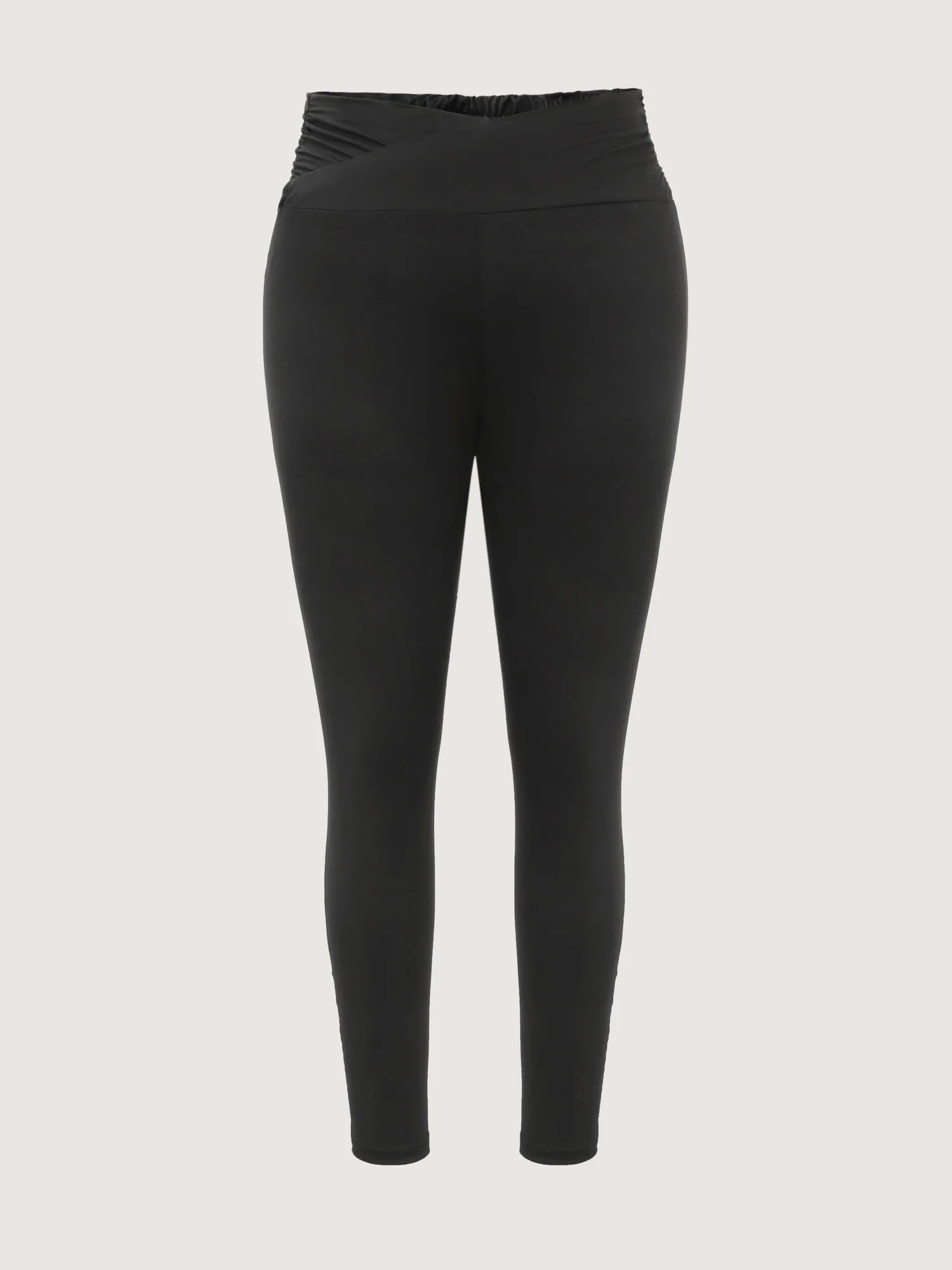 Stretchy Cross Waist Slim Fit Leggings - Image 8