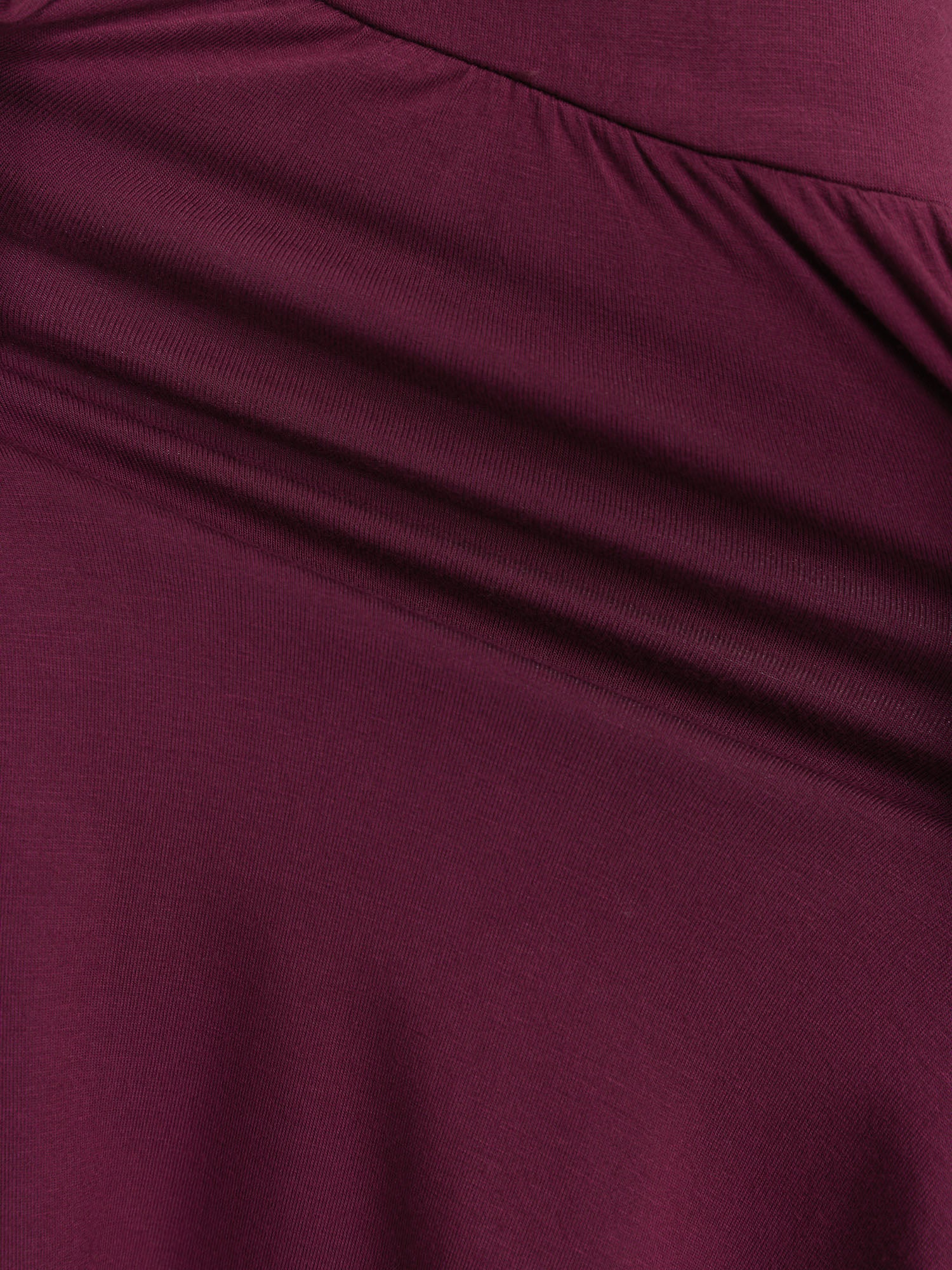 Stretchy Ruched Bodice Pleated Knit Top - Image 4