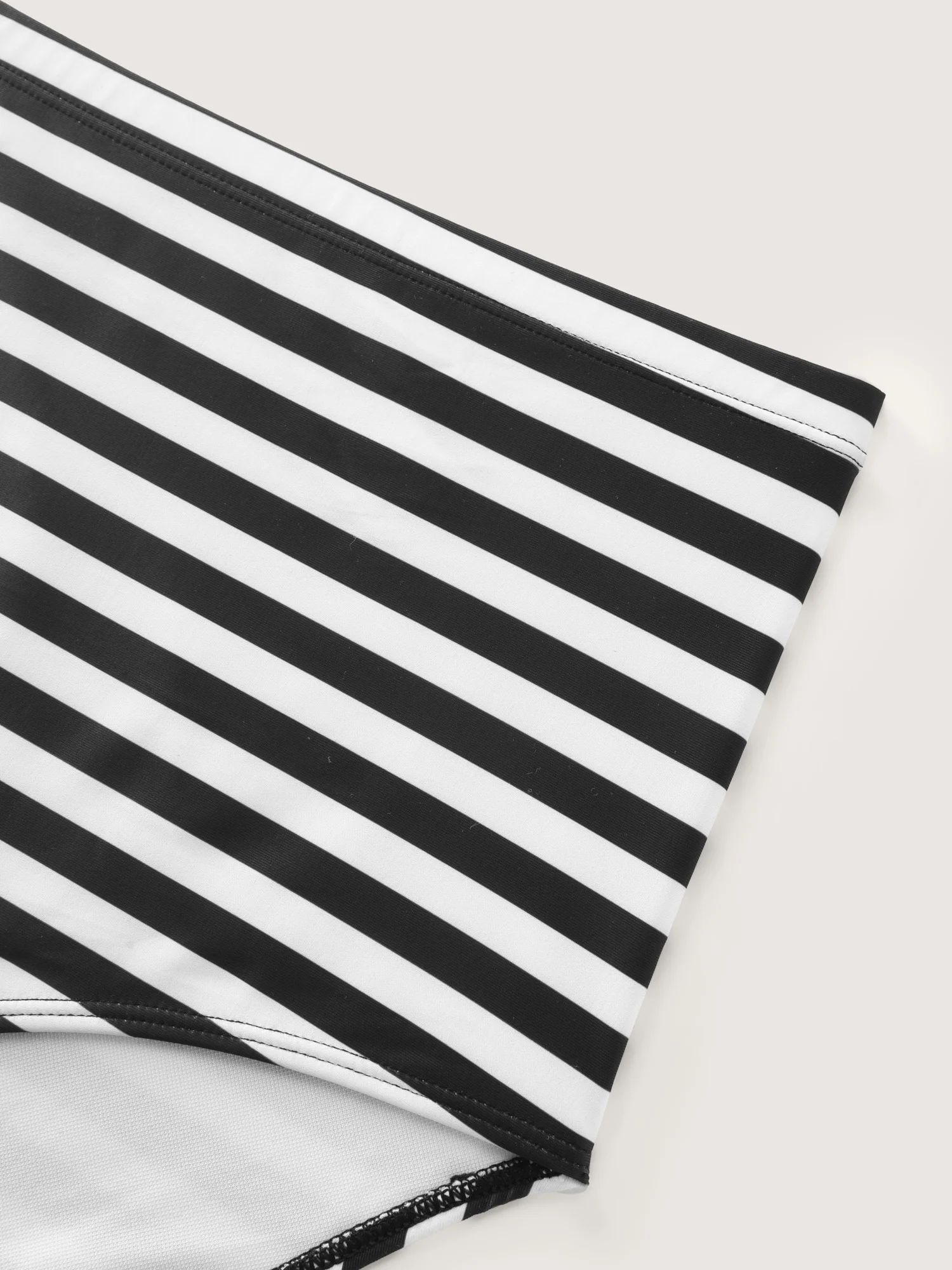 Striped Contrast Twist Front Swim Dress - Image 11