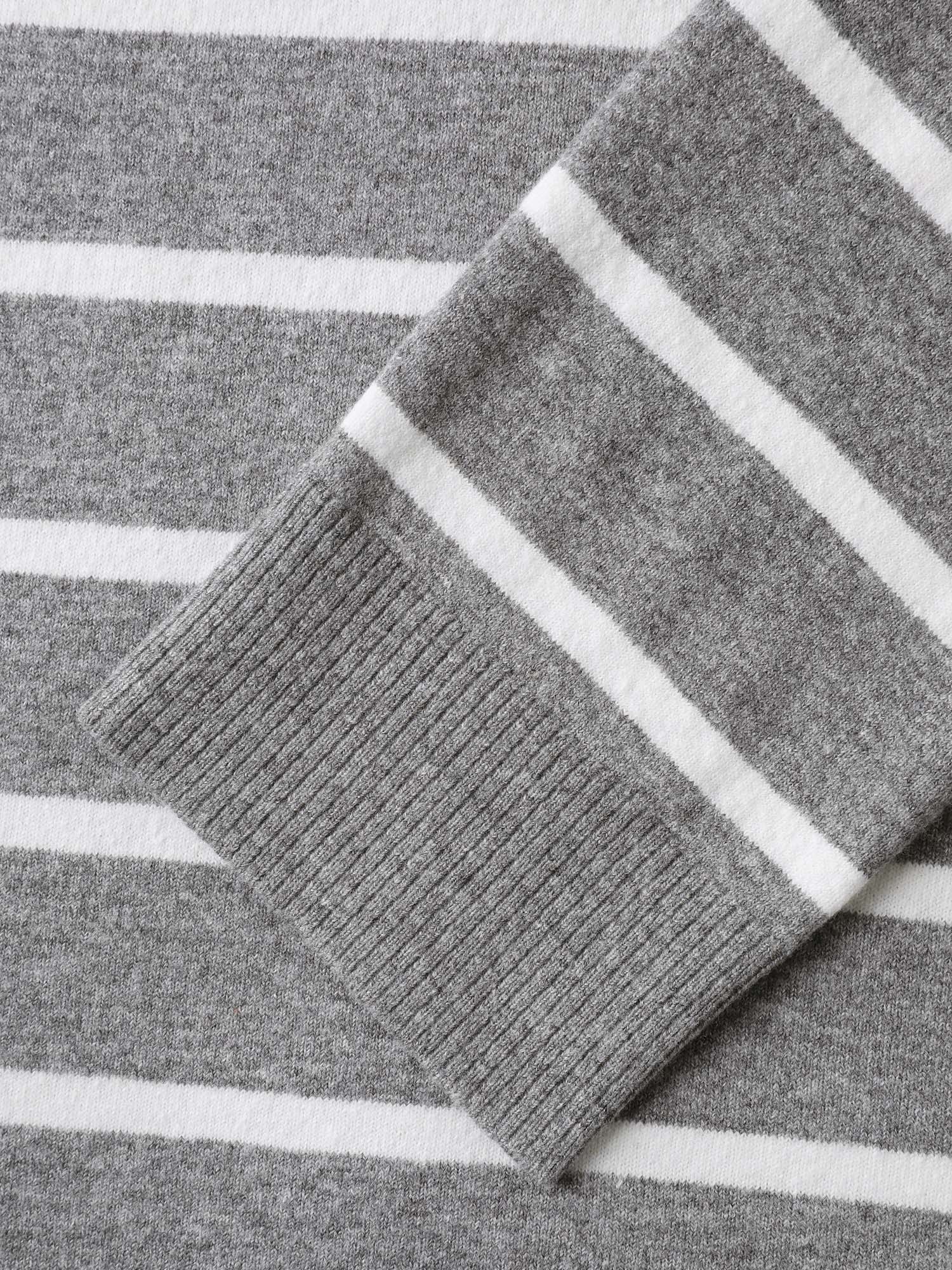 Stripes Print Round Neck Pullover - Image 7