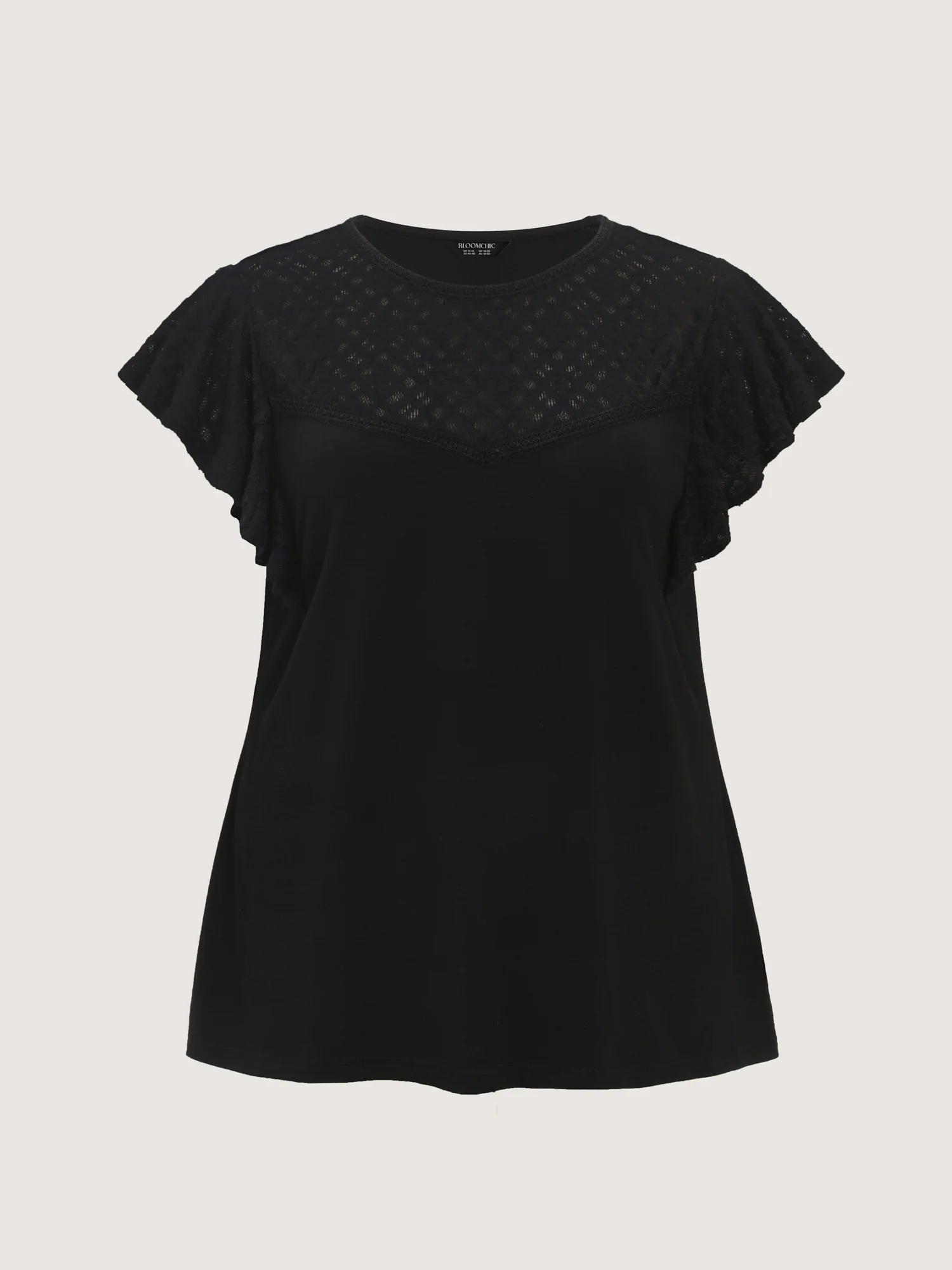 Supersoft Cut-Out Neckline Flutter Sleeve T-Shirt - Image 7
