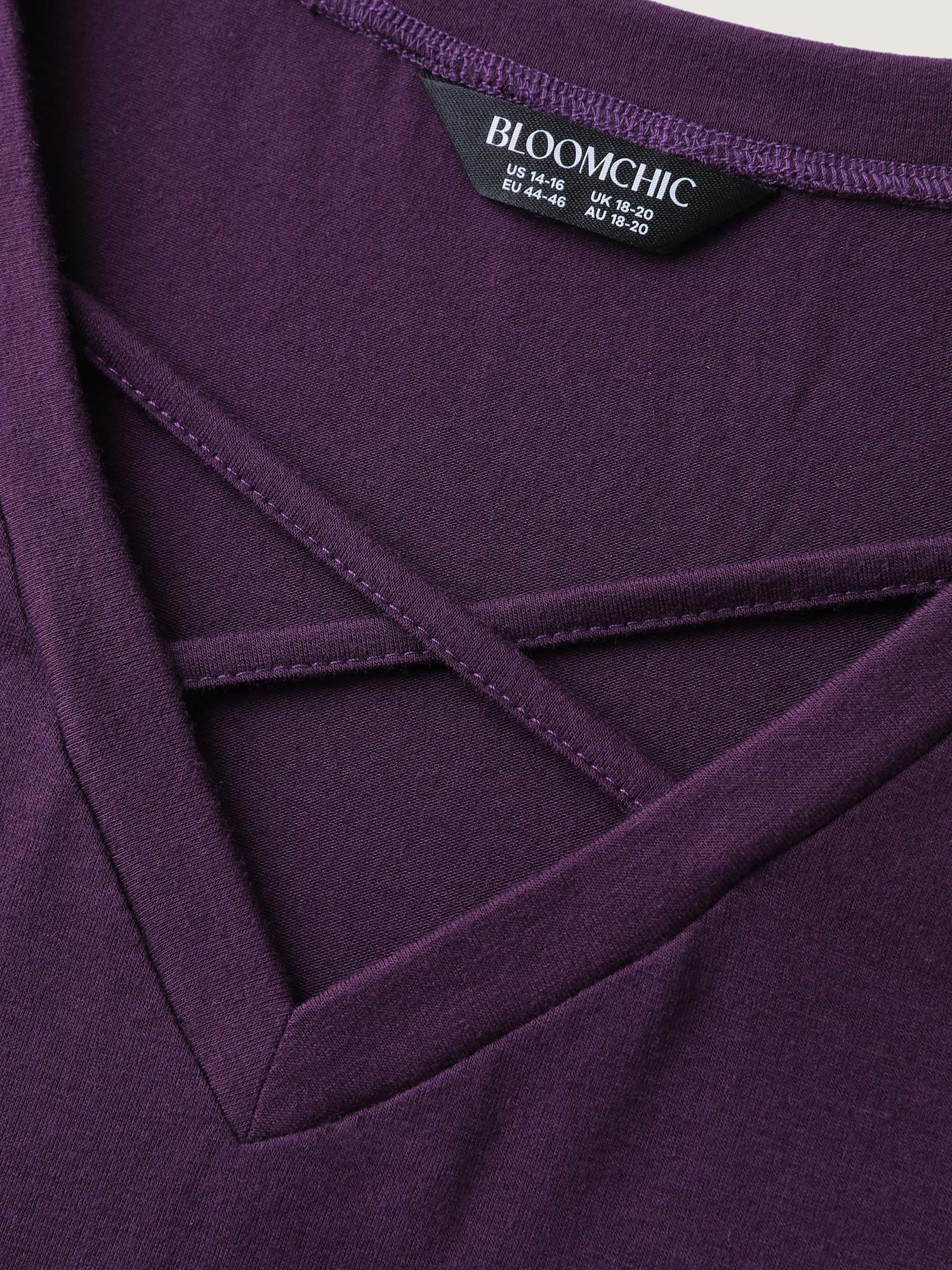 Supersoft Drawstring Neckline Ruffled Sleeve Knit Top - Image 6