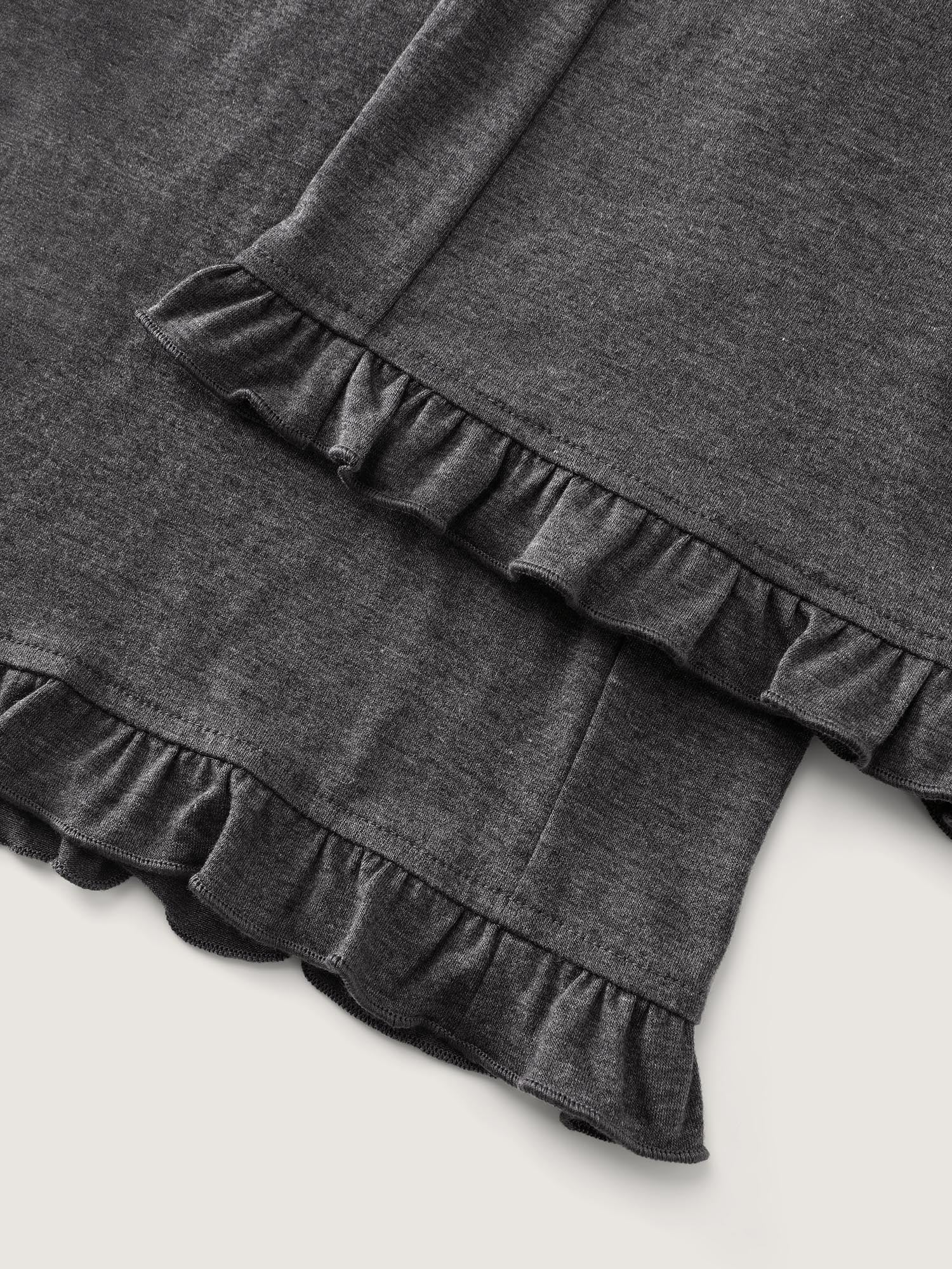 Supersoft Drawstring Waist Ruffled Hem Pants - Image 7