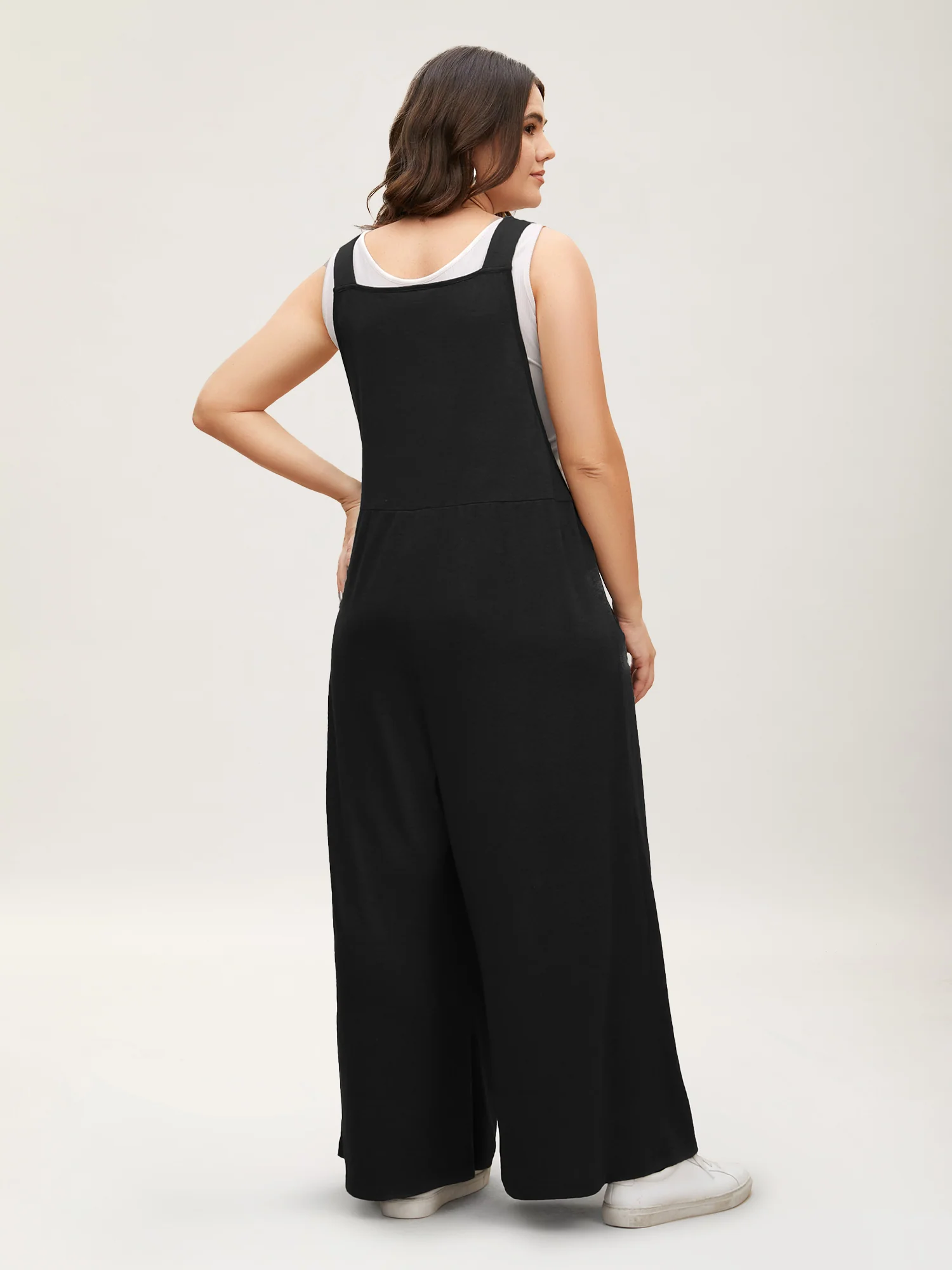 Supersoft Essentials Solid Pleated Pocket Jumpsuit - Image 4