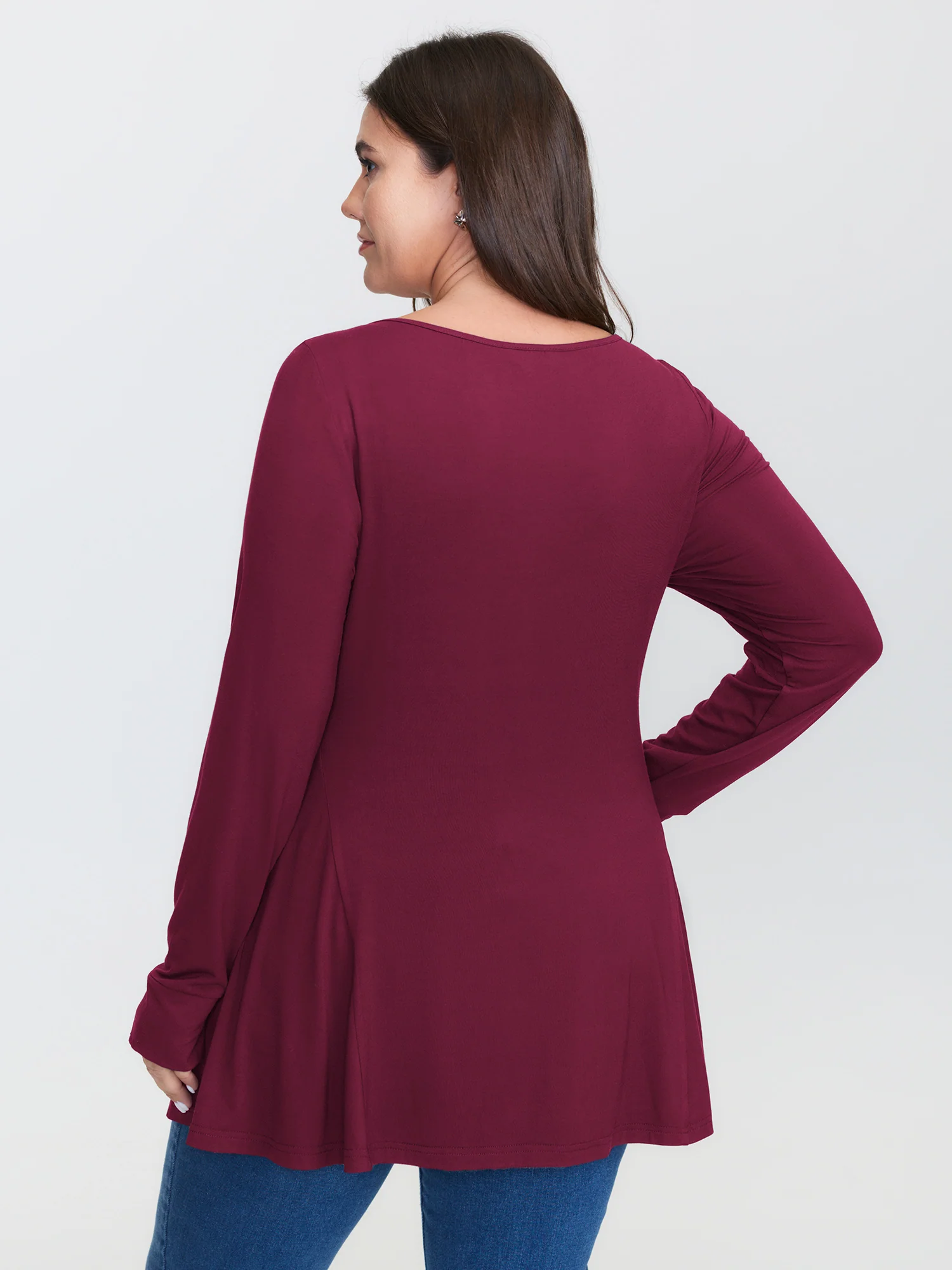 Supersoft Ruffled Hem Knit Top - Image 12