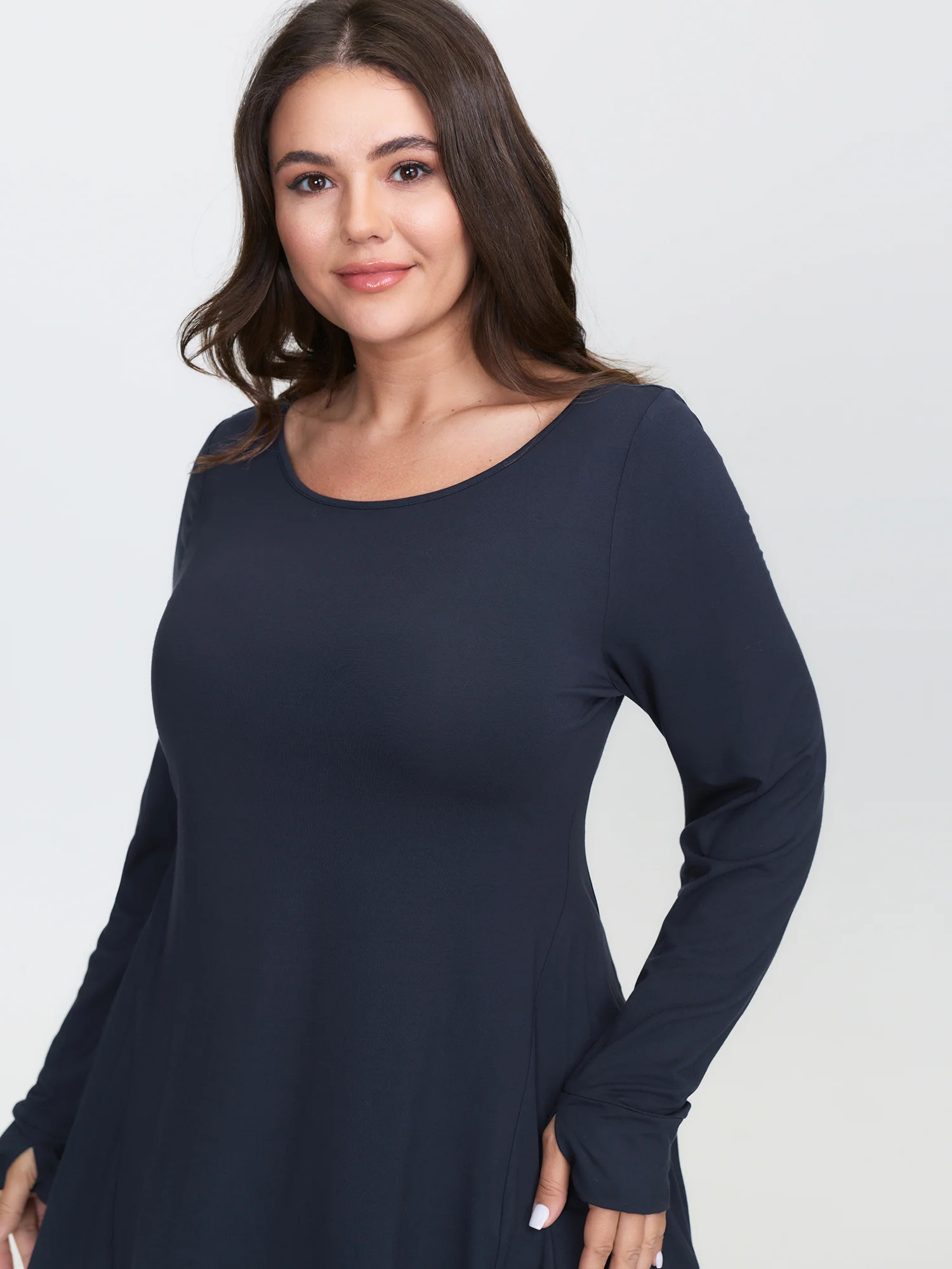 Supersoft Ruffled Hem Knit Top - Image 3