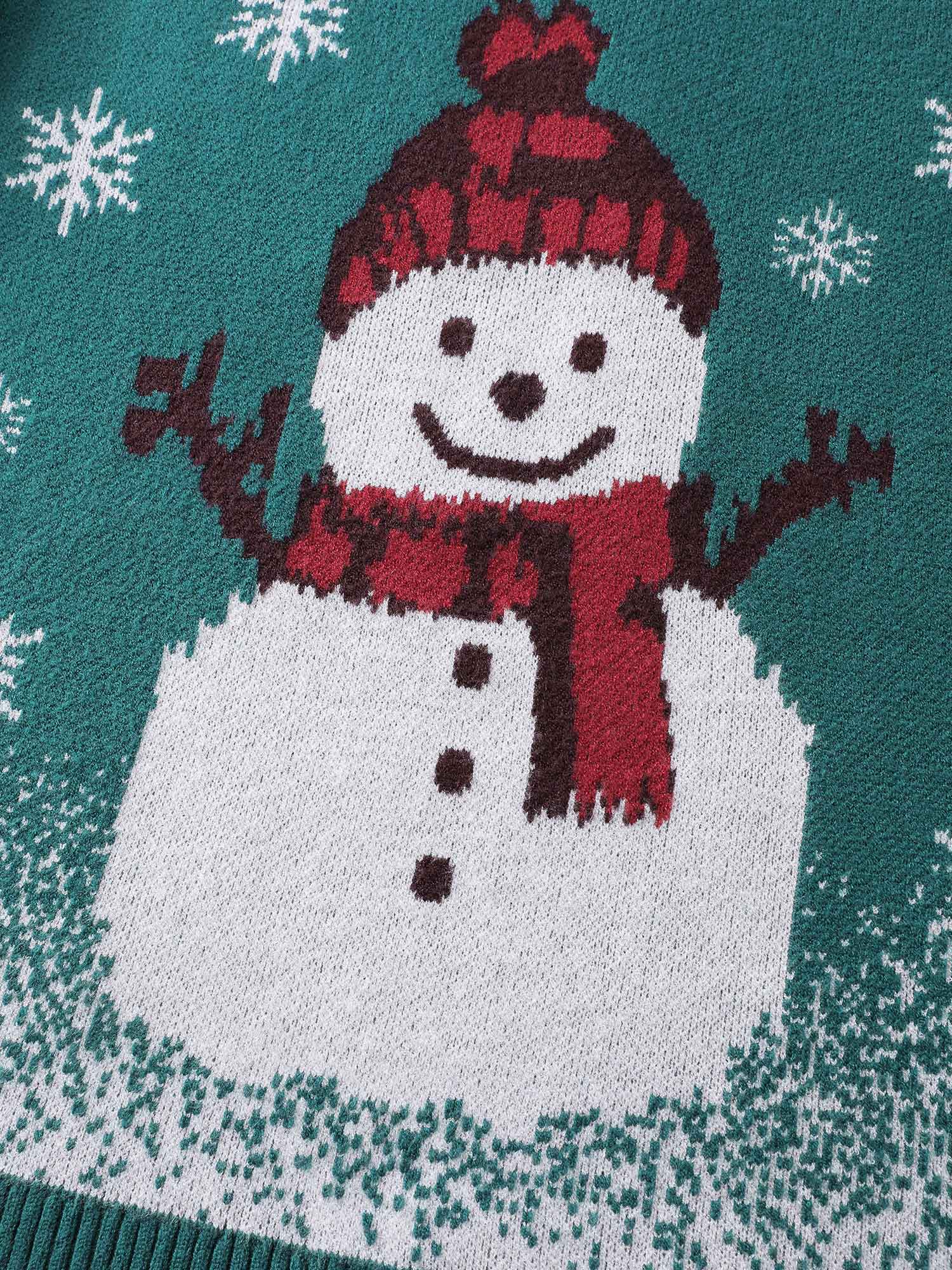 Supersoft Snowman Jacquard Color Block Pullover - Image 6
