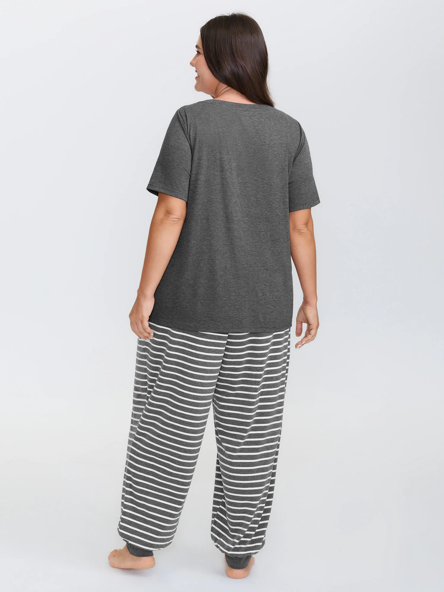 Supersoft Stripes Printed Lounge Set - Image 7