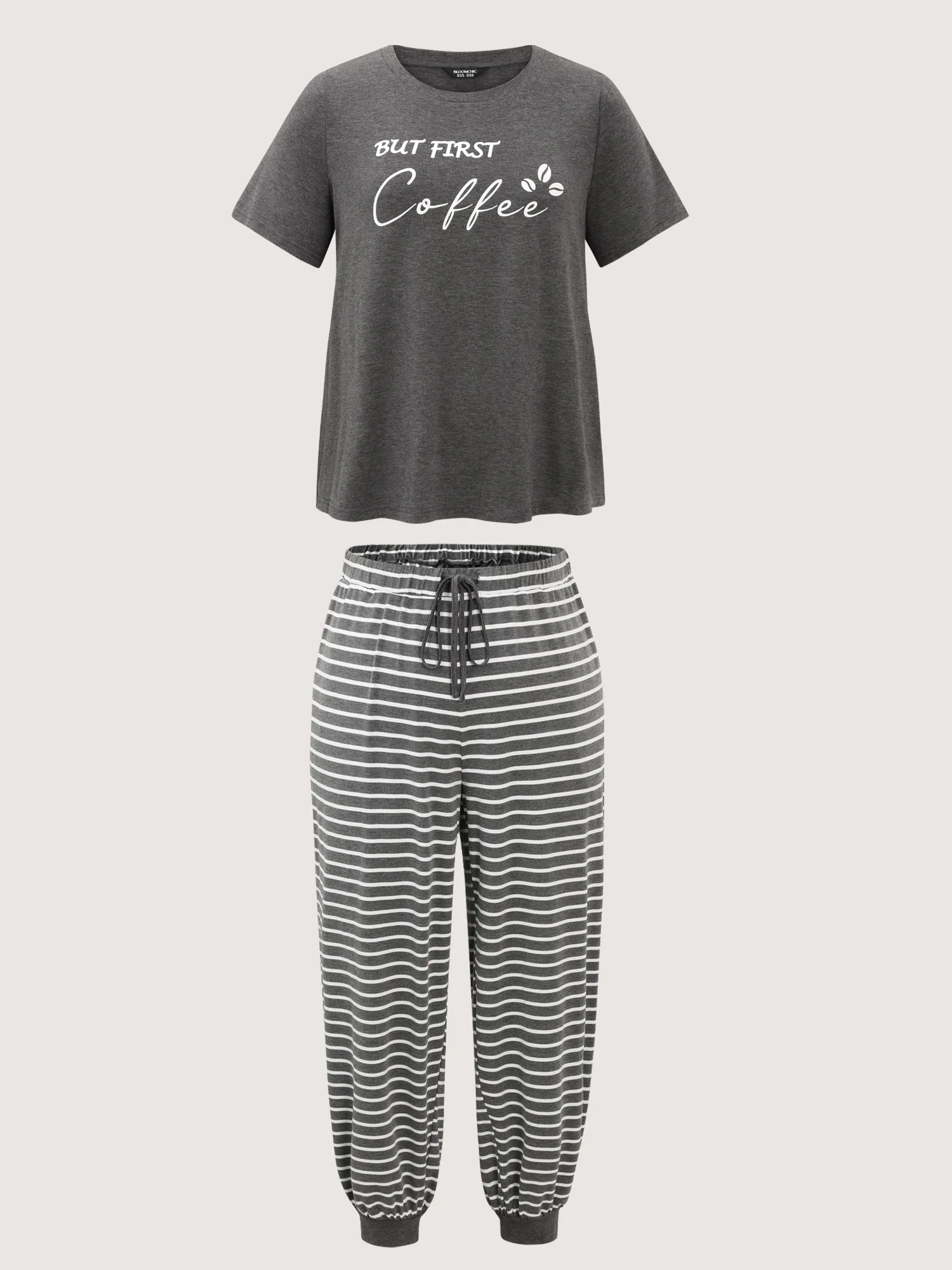 Supersoft Stripes Printed Lounge Set - Image 8
