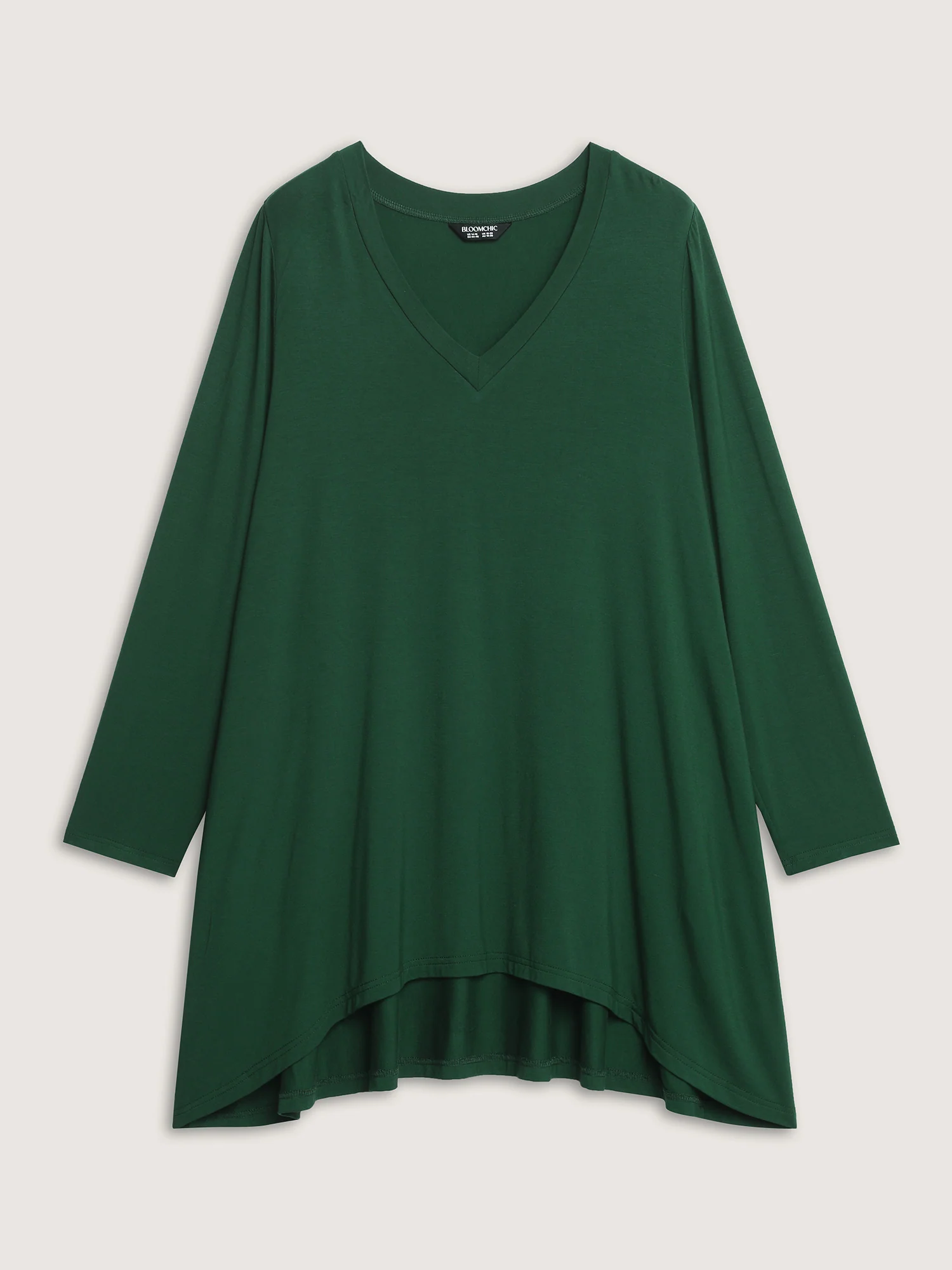 Supersoft V Neck High Low Hem T-Shirt - Image 9