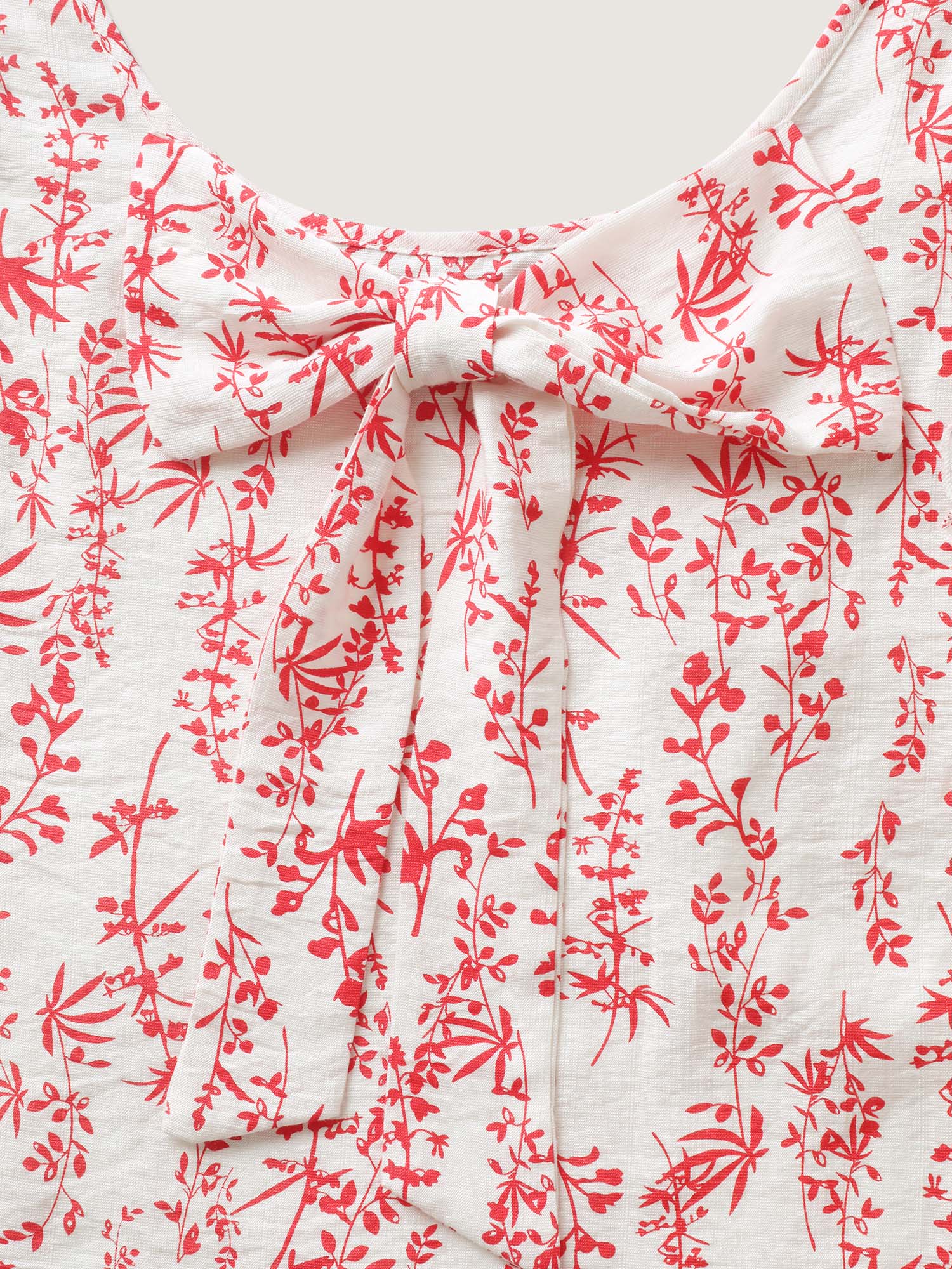 Sweet Floral Bow Back Flutter Blouse - Image 6