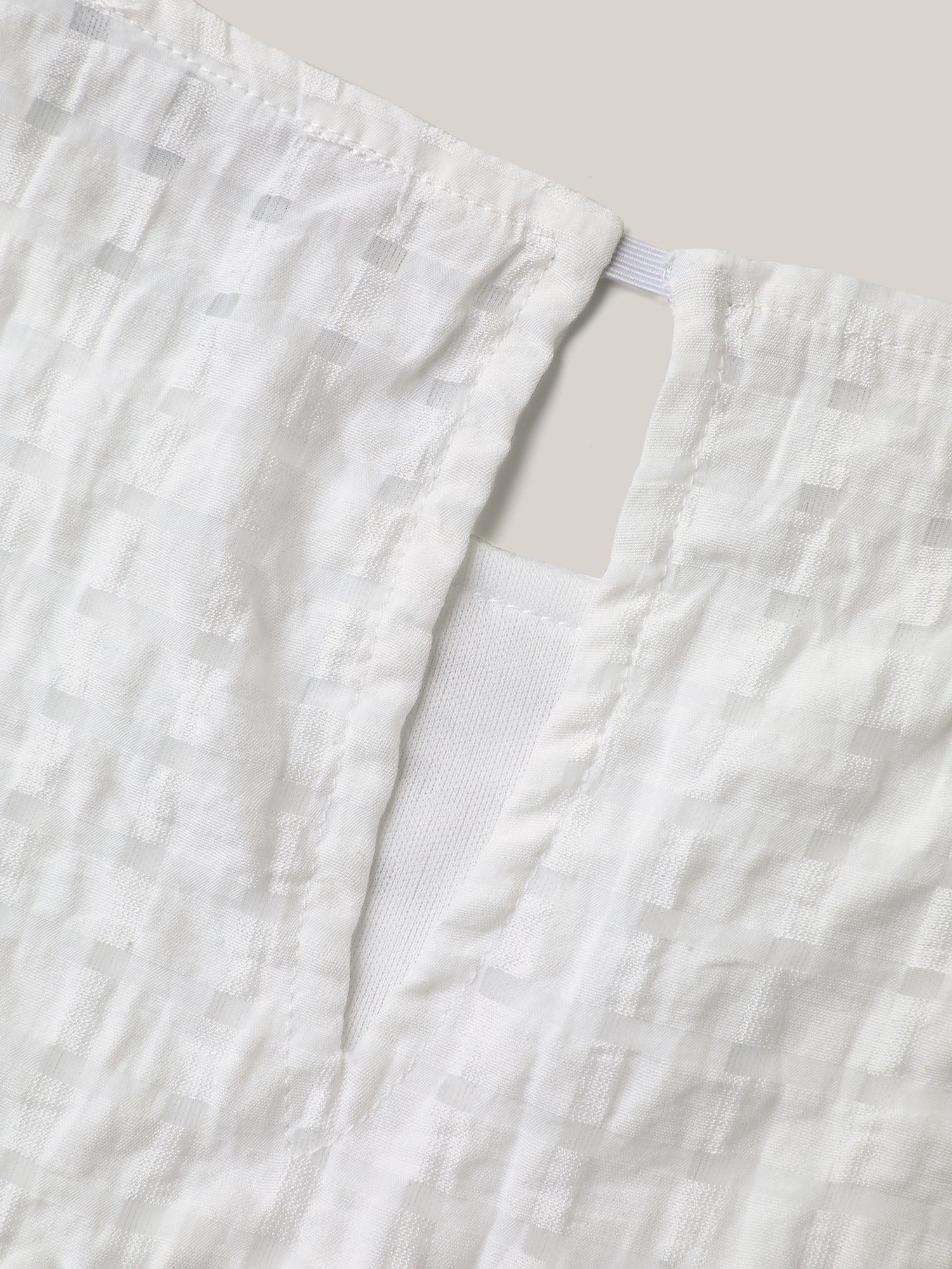 Textured Sheer Lined Flutter Sleeve Blouse - Image 5