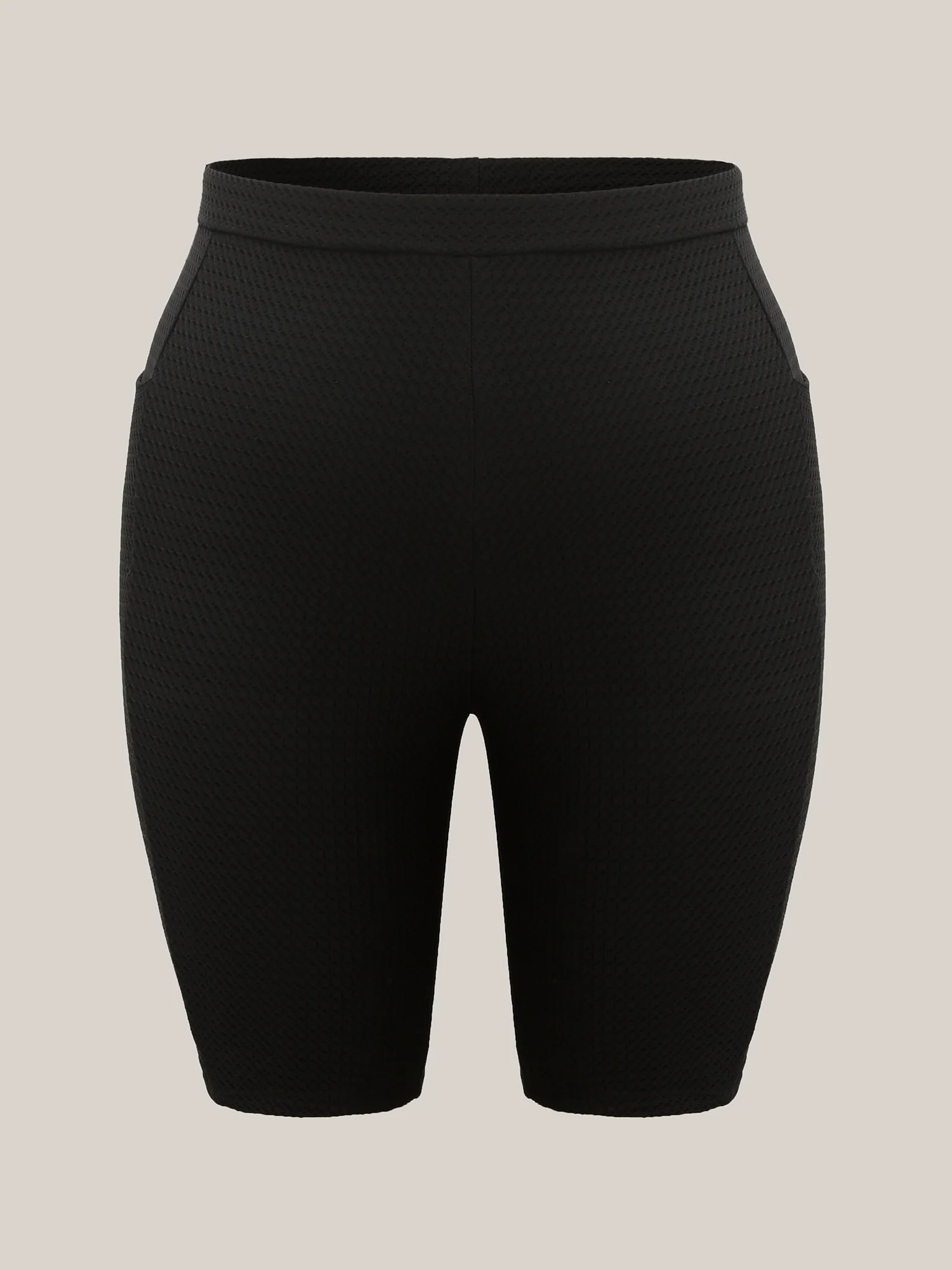 Textured Side Pockets Sculpting Swim Bottoms - Image 7