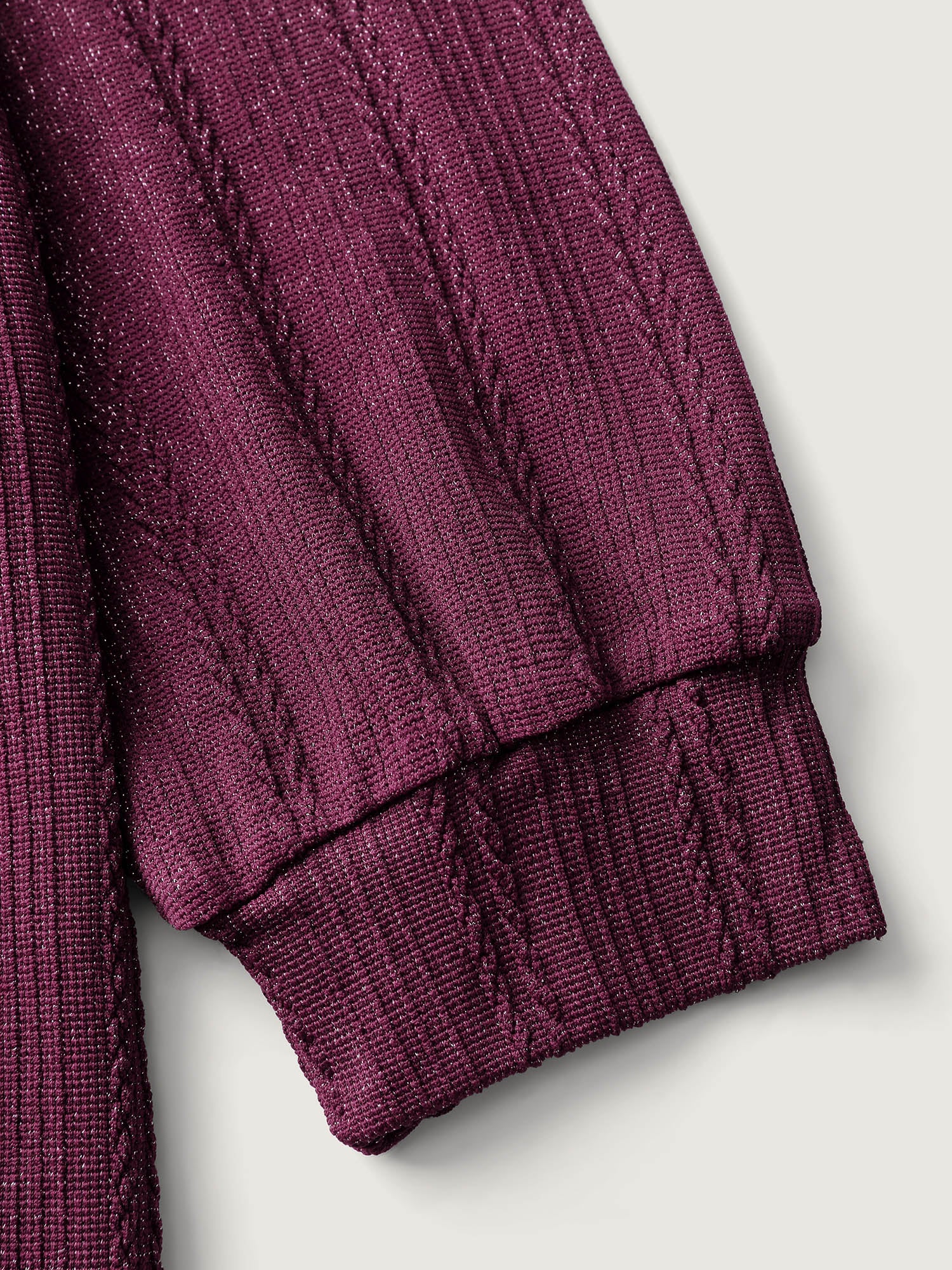 Textured Stretchy Flared Knit Top - Image 10