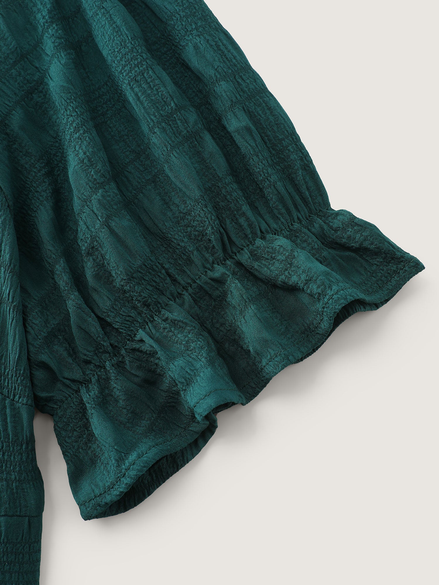 Textured Triangular Cinched-Waist Tiered Maxi Dress - Image 7
