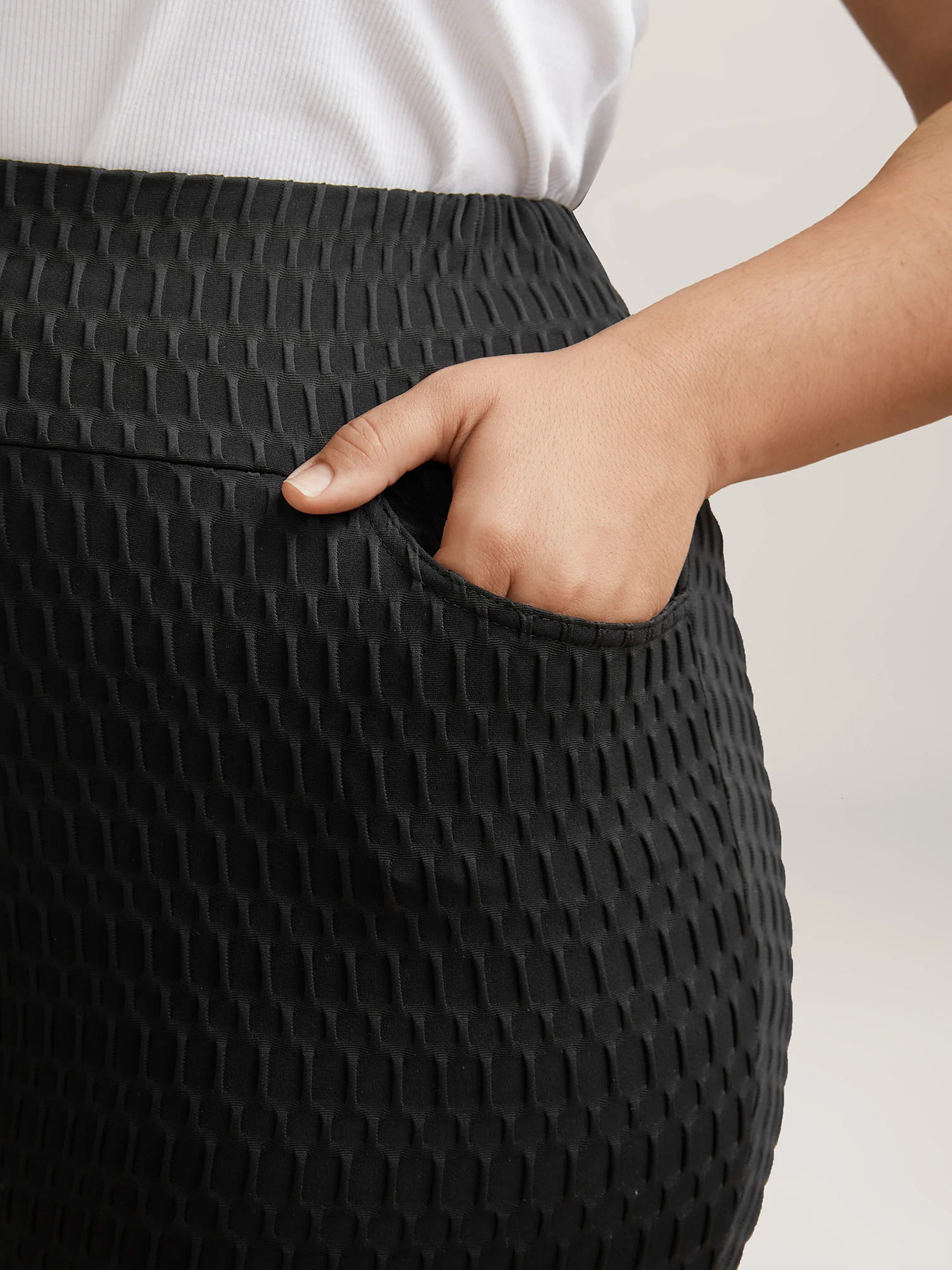 Textured Wide waist Super Stretch Leggings - Image 3