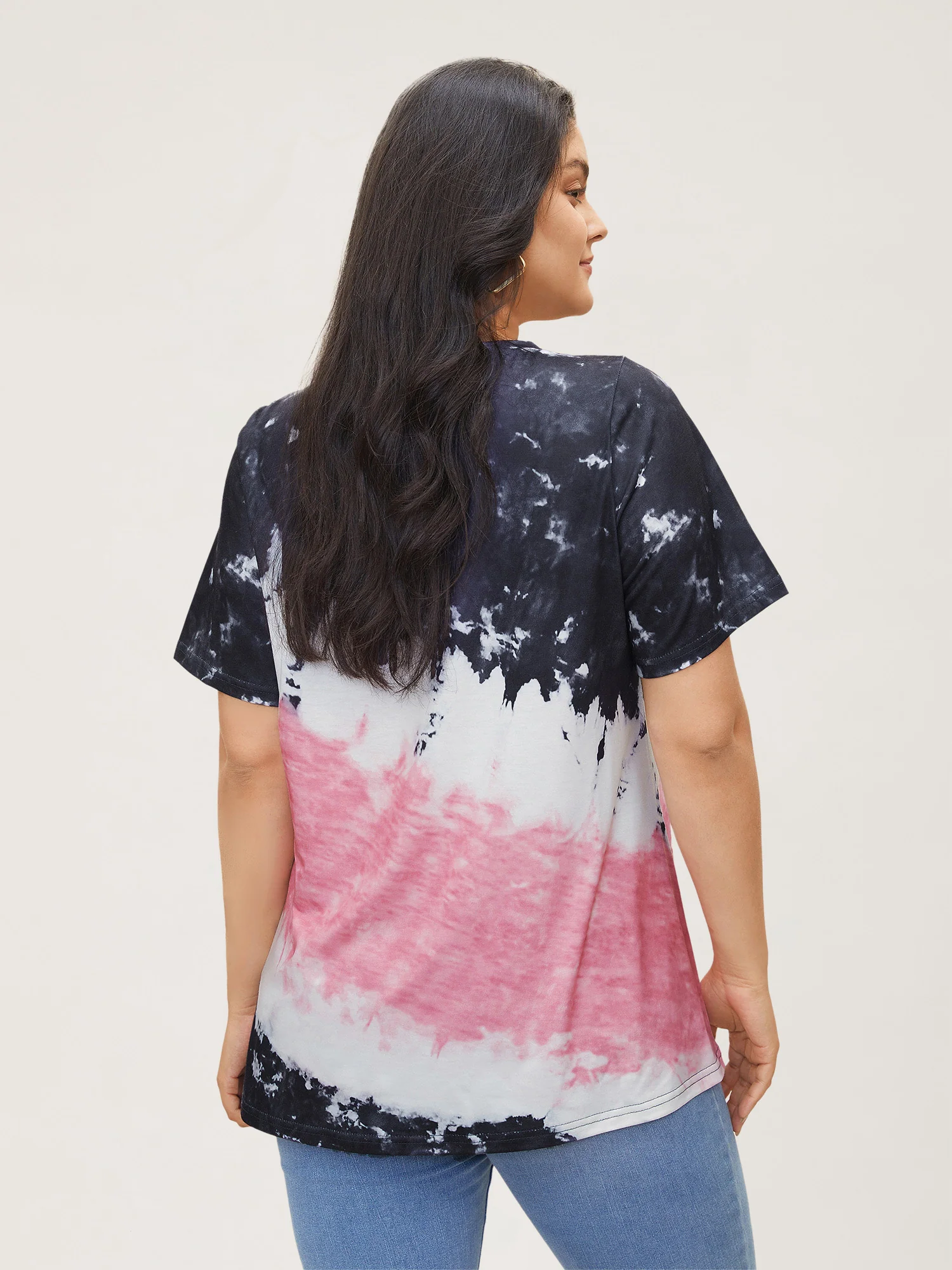 Tie Dye Round Neck T-shirt - Image 2