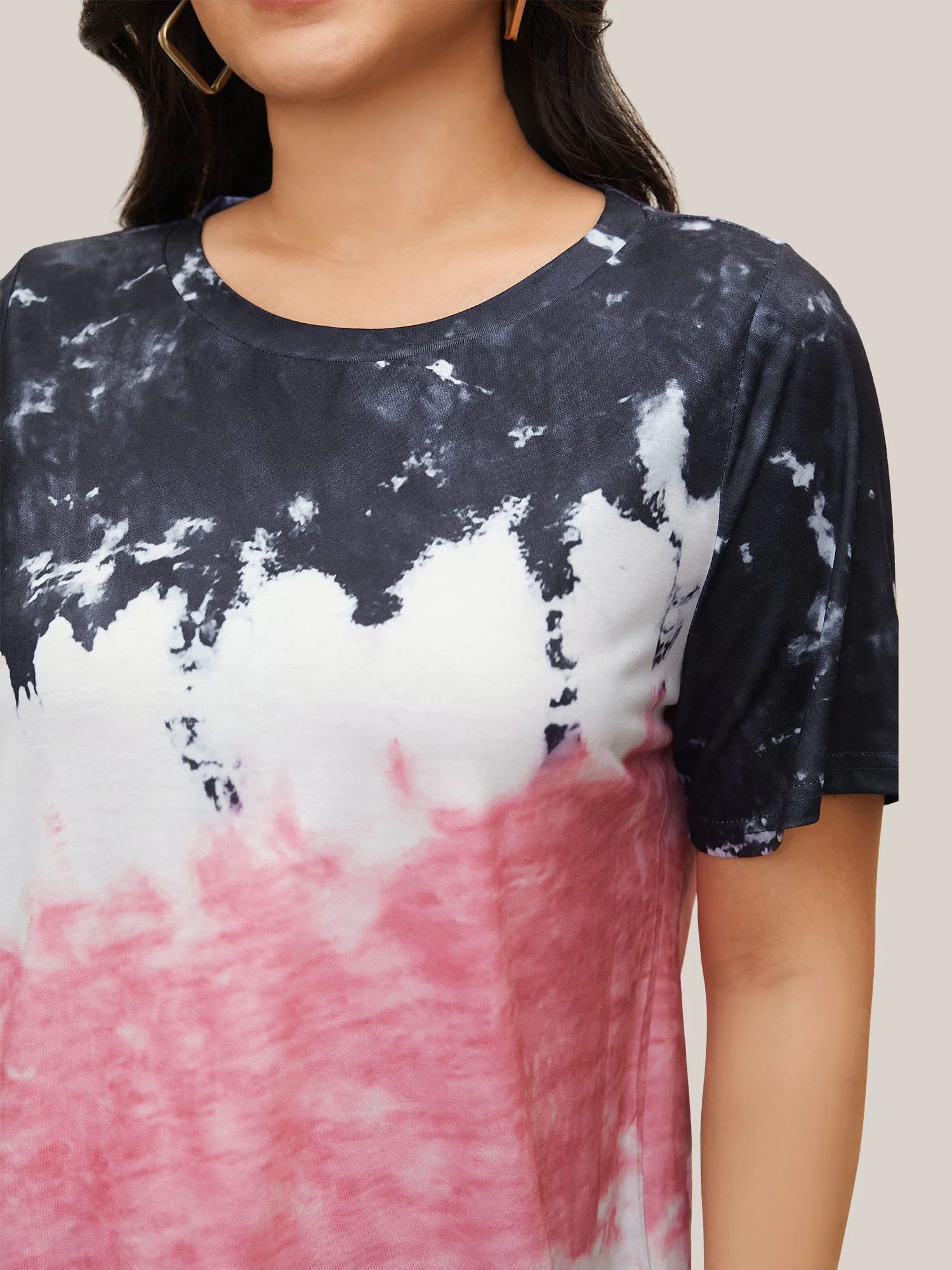 Tie Dye Round Neck T-shirt - Image 4