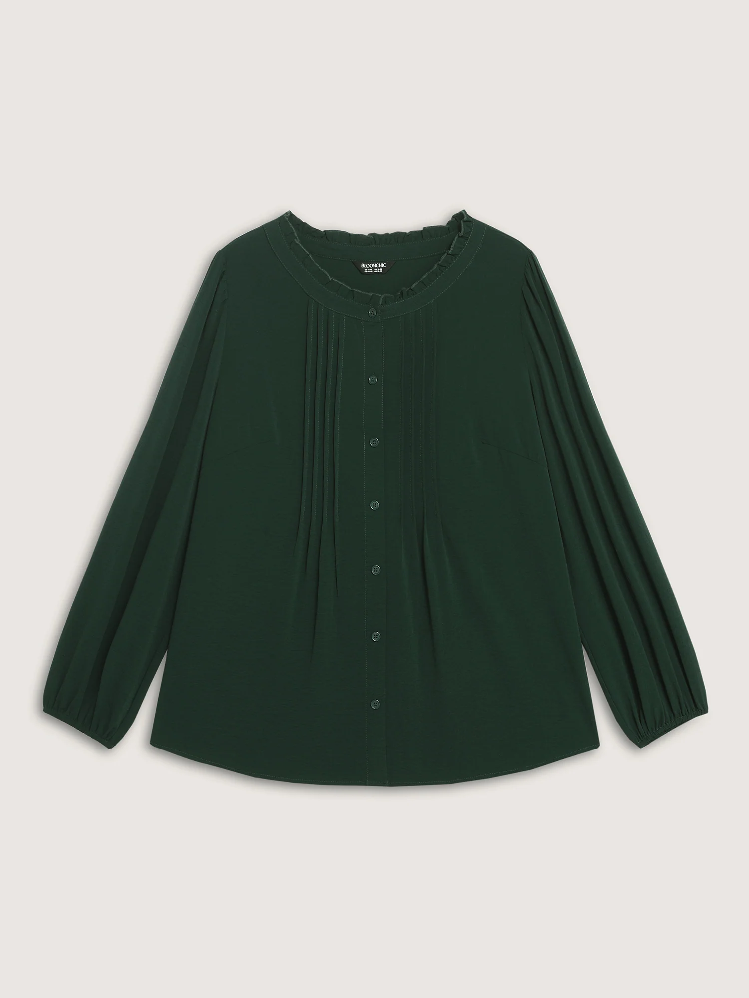 Toothpick Pleat Flowy Solid Blouse - Image 7