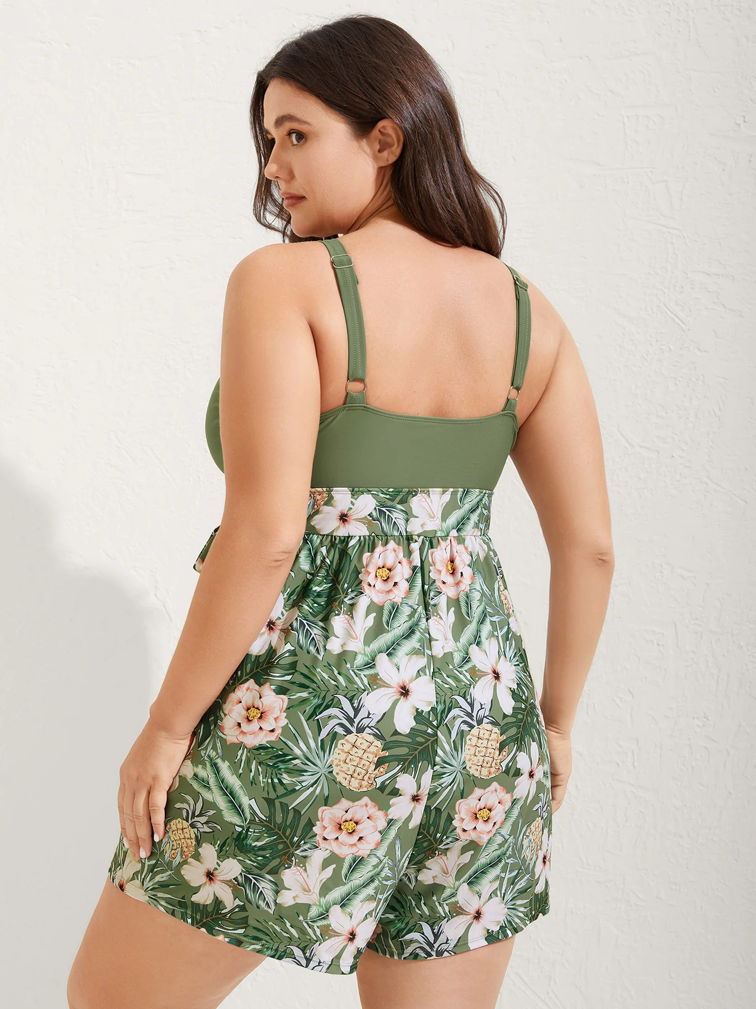 Tropical Floral Pockets One-Piece Swimsuit - Image 10