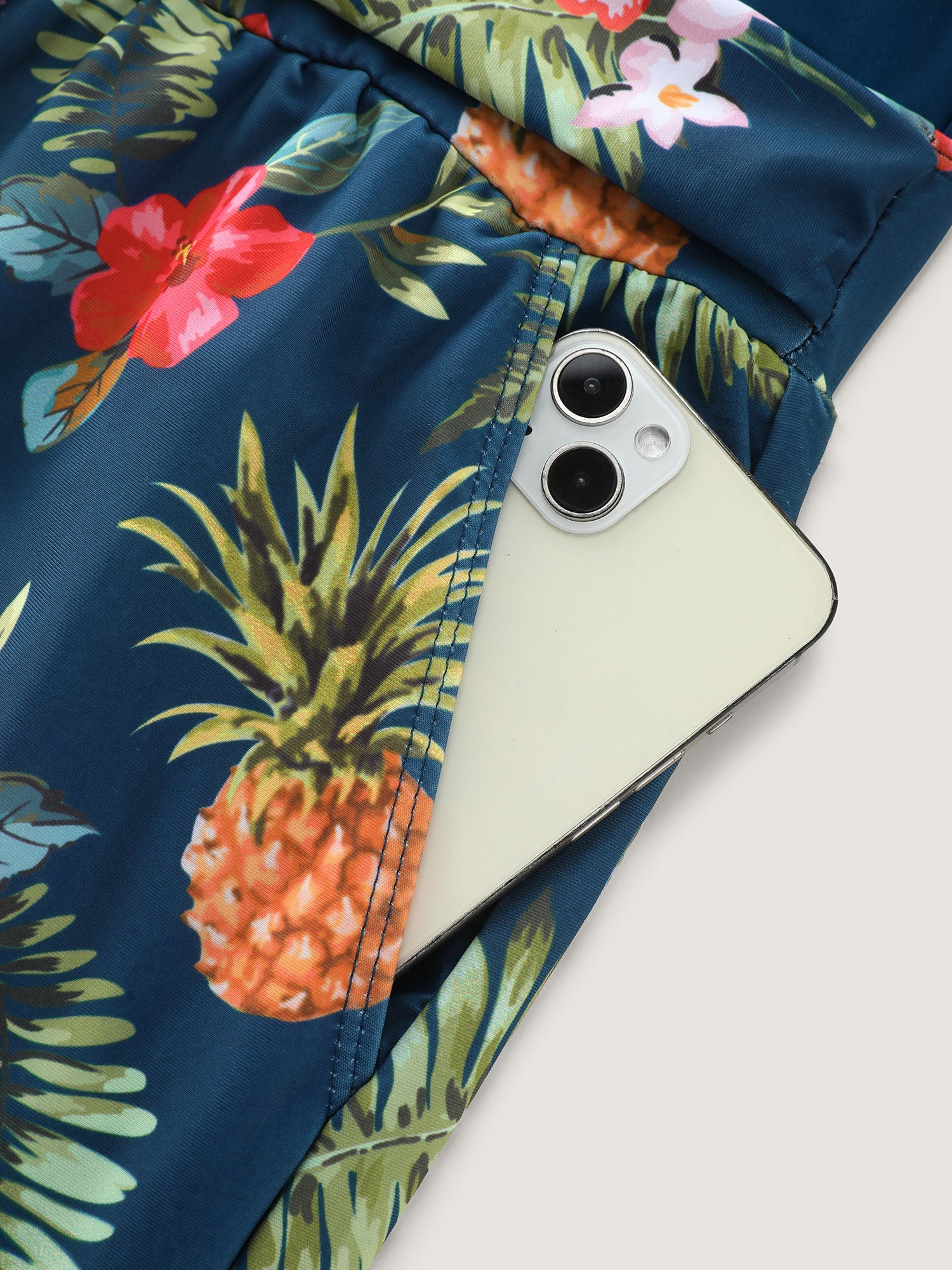 Tropical Floral Pockets One-Piece Swimsuit - Image 17