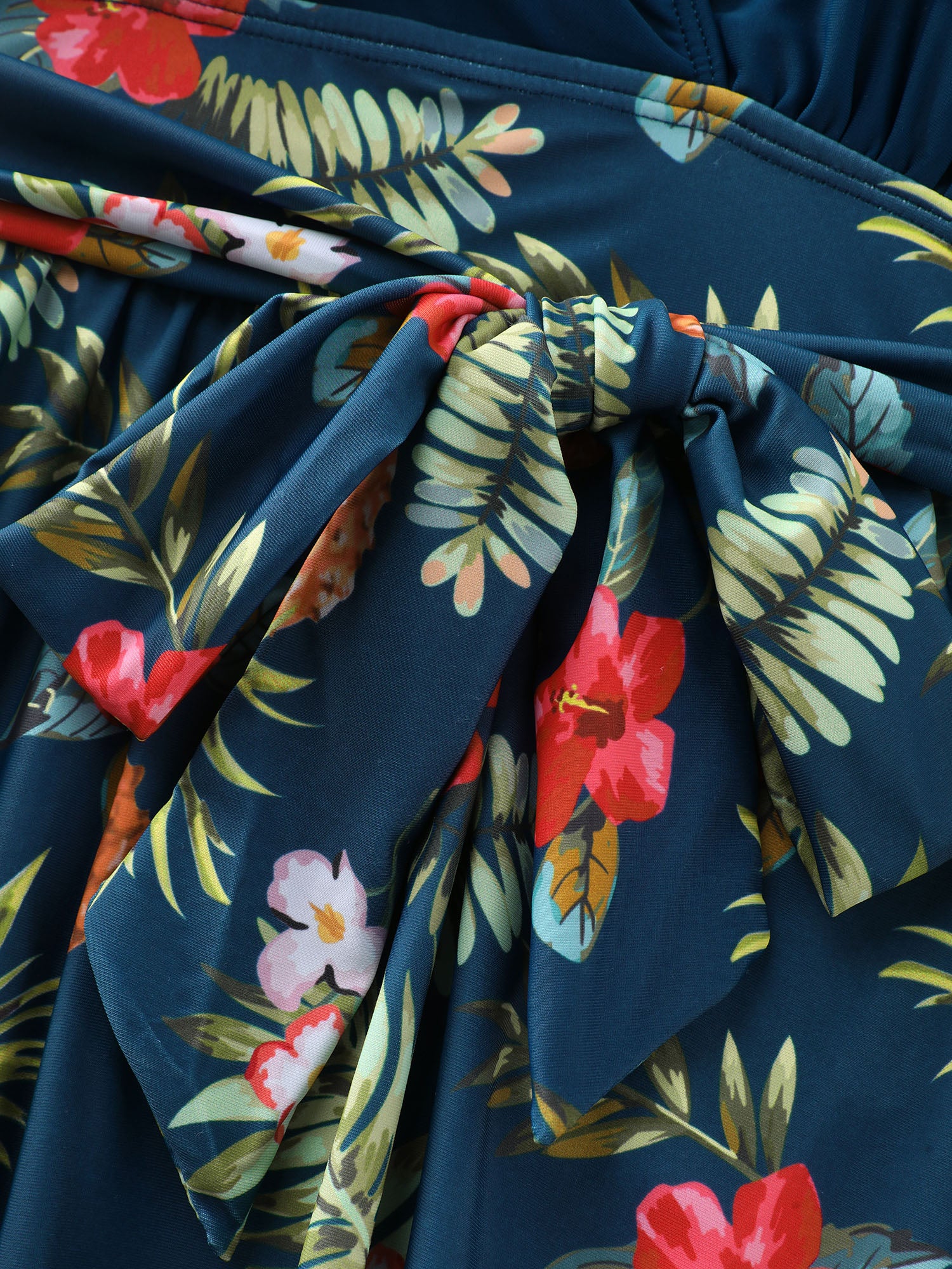 Tropical Floral Pockets One-Piece Swimsuit - Image 18