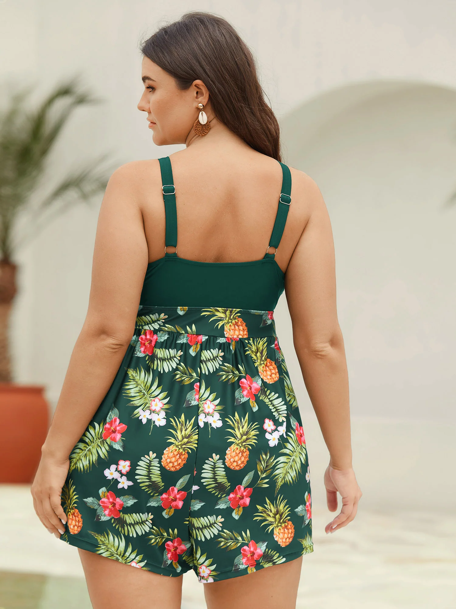 Tropical Floral Pockets One-Piece Swimsuit - Image 21