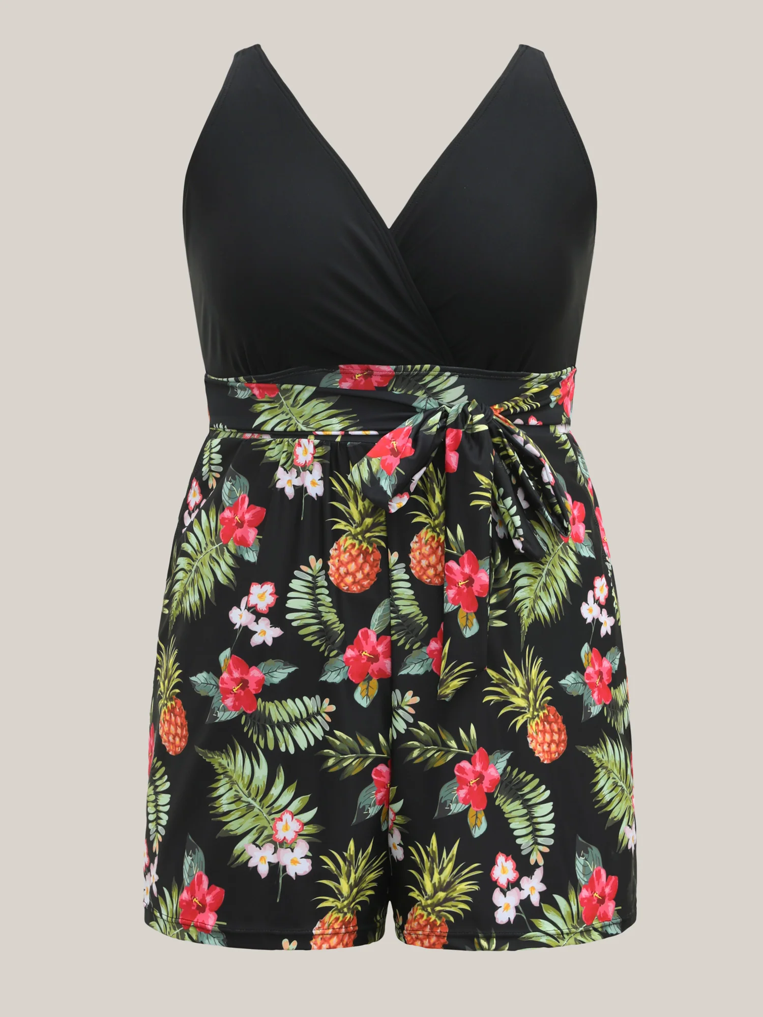 Tropical Floral Pockets One-Piece Swimsuit - Image 8